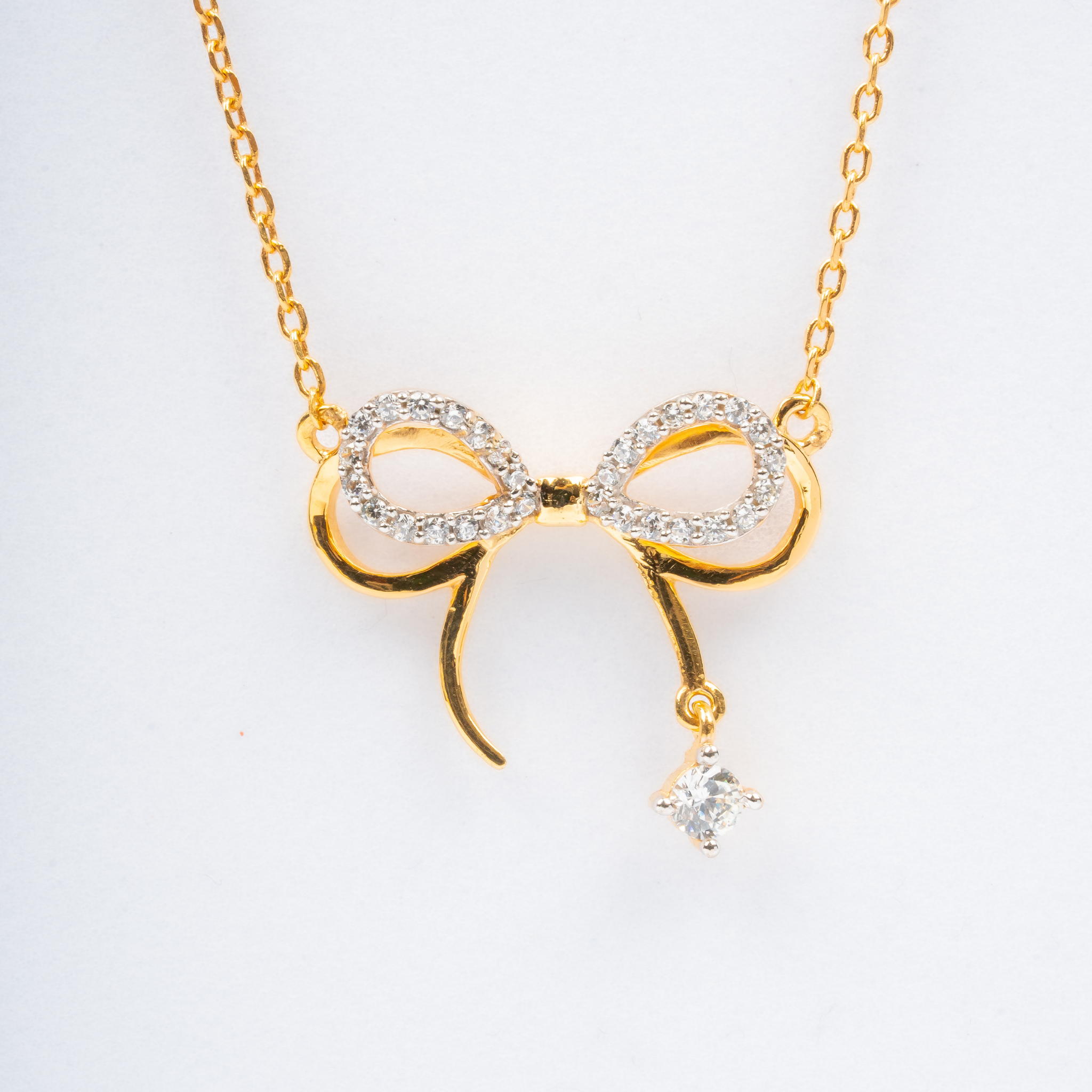 Sterling Silver Bow Design Pendant