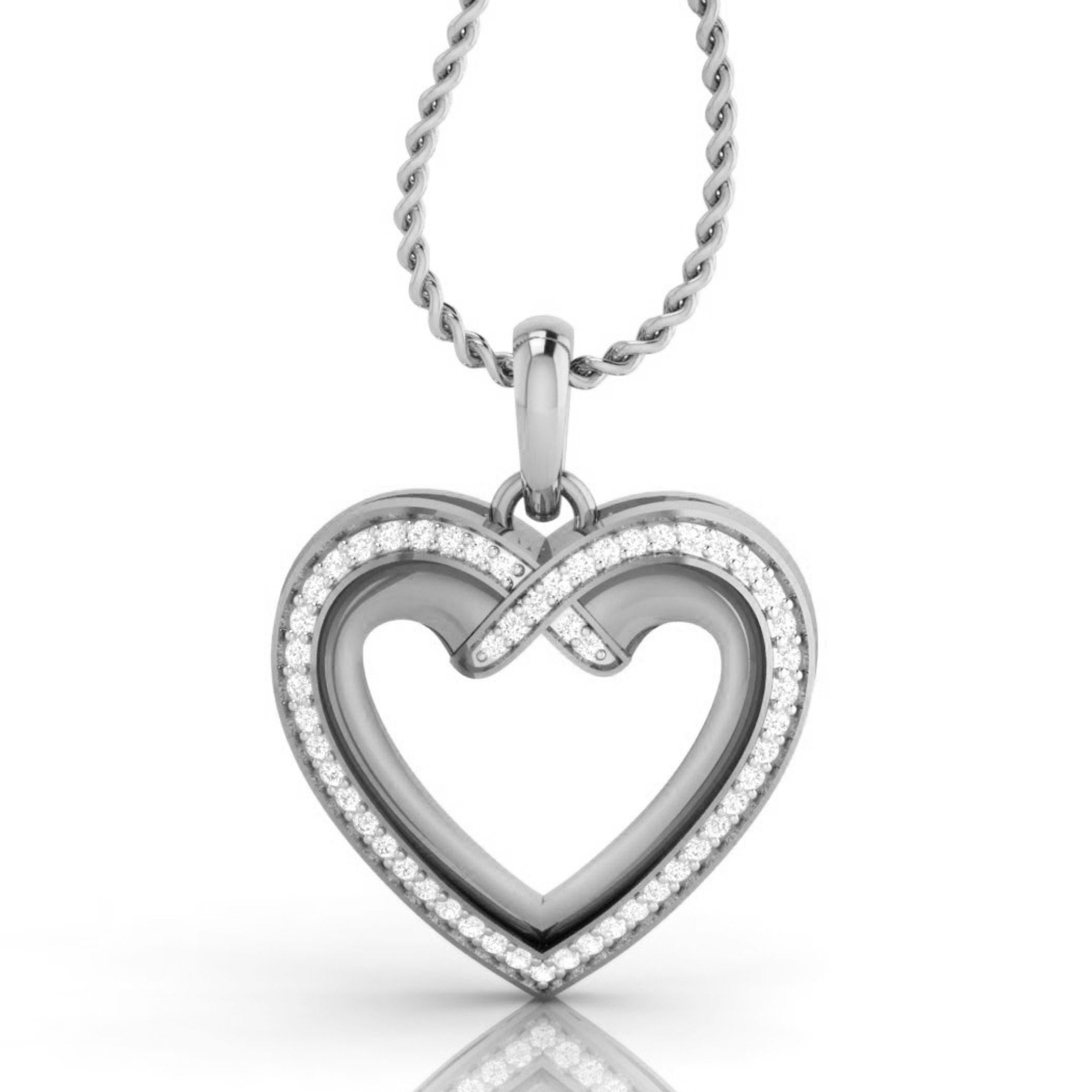 White Gold Heart Pendant