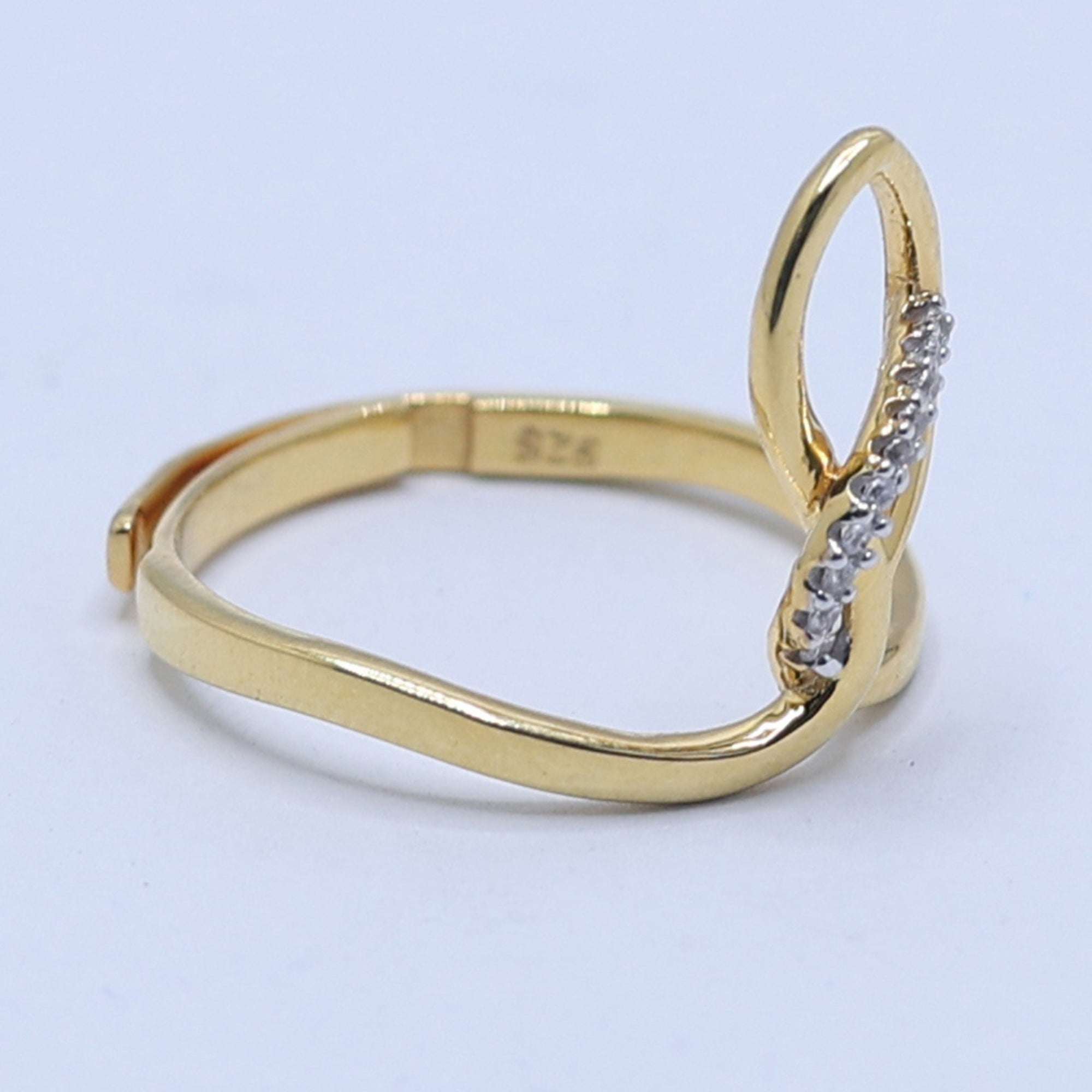 Gold Plated Teardrop Design Ring