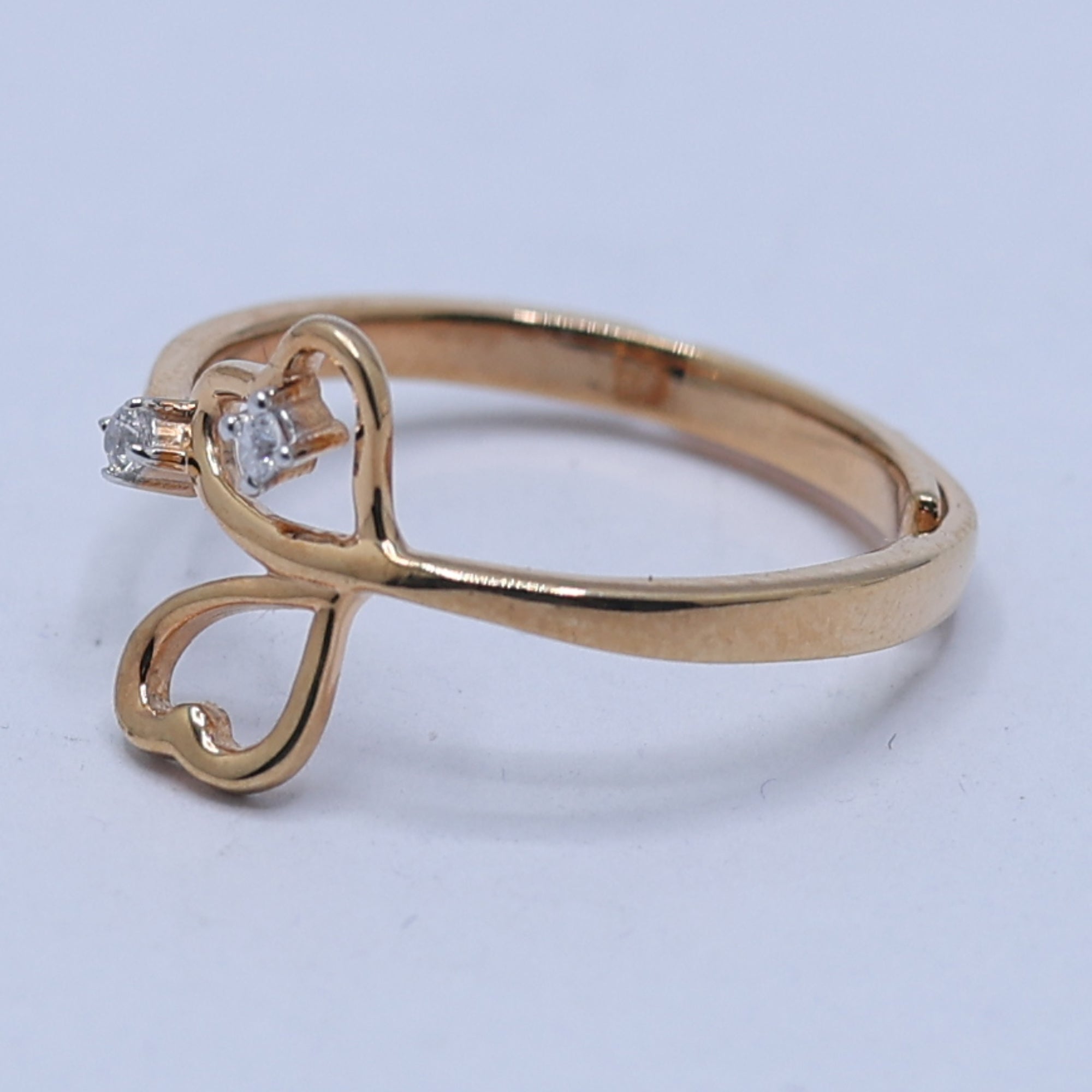 Gold Plated Double Heart Ring