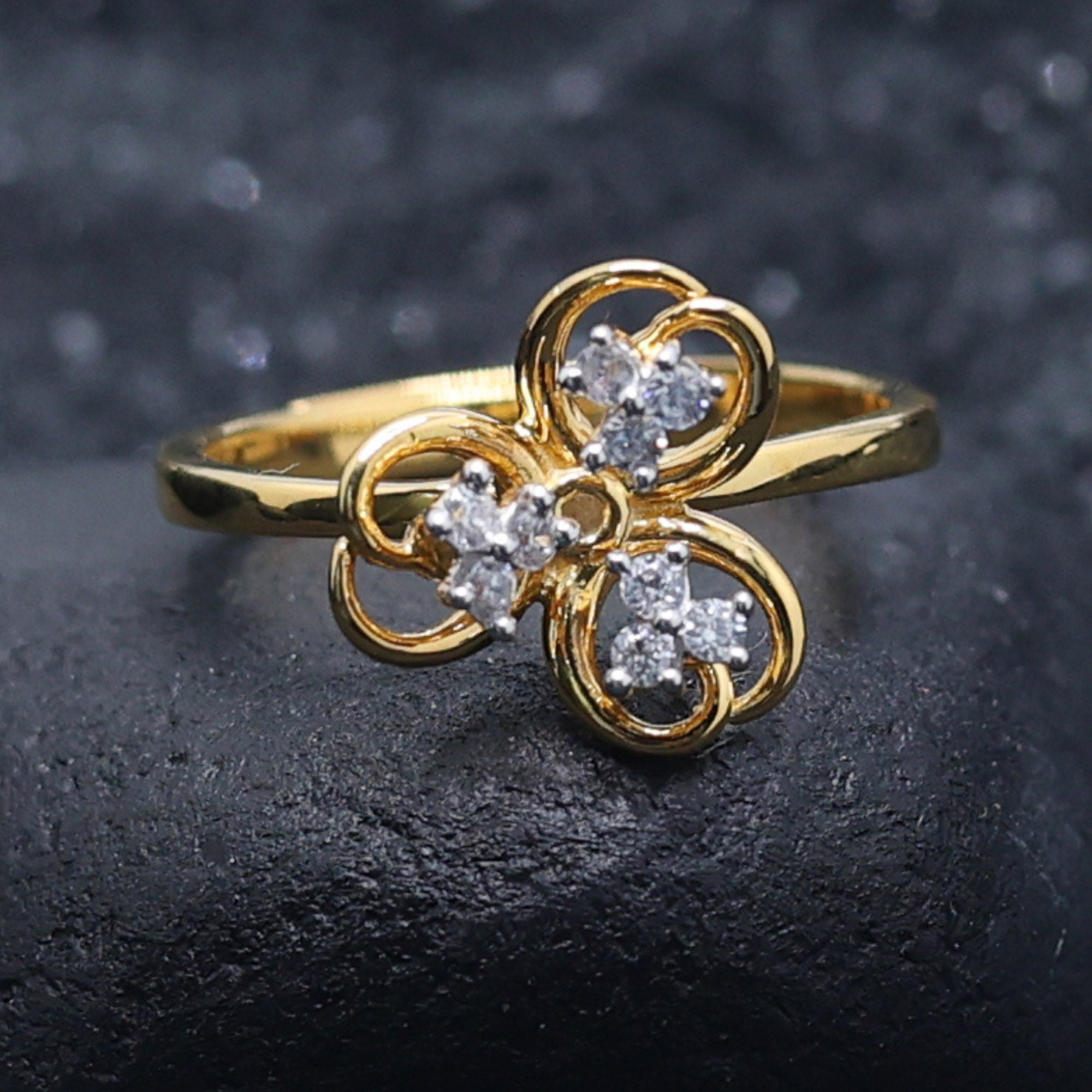 Gold Plated Triple Heart Ring