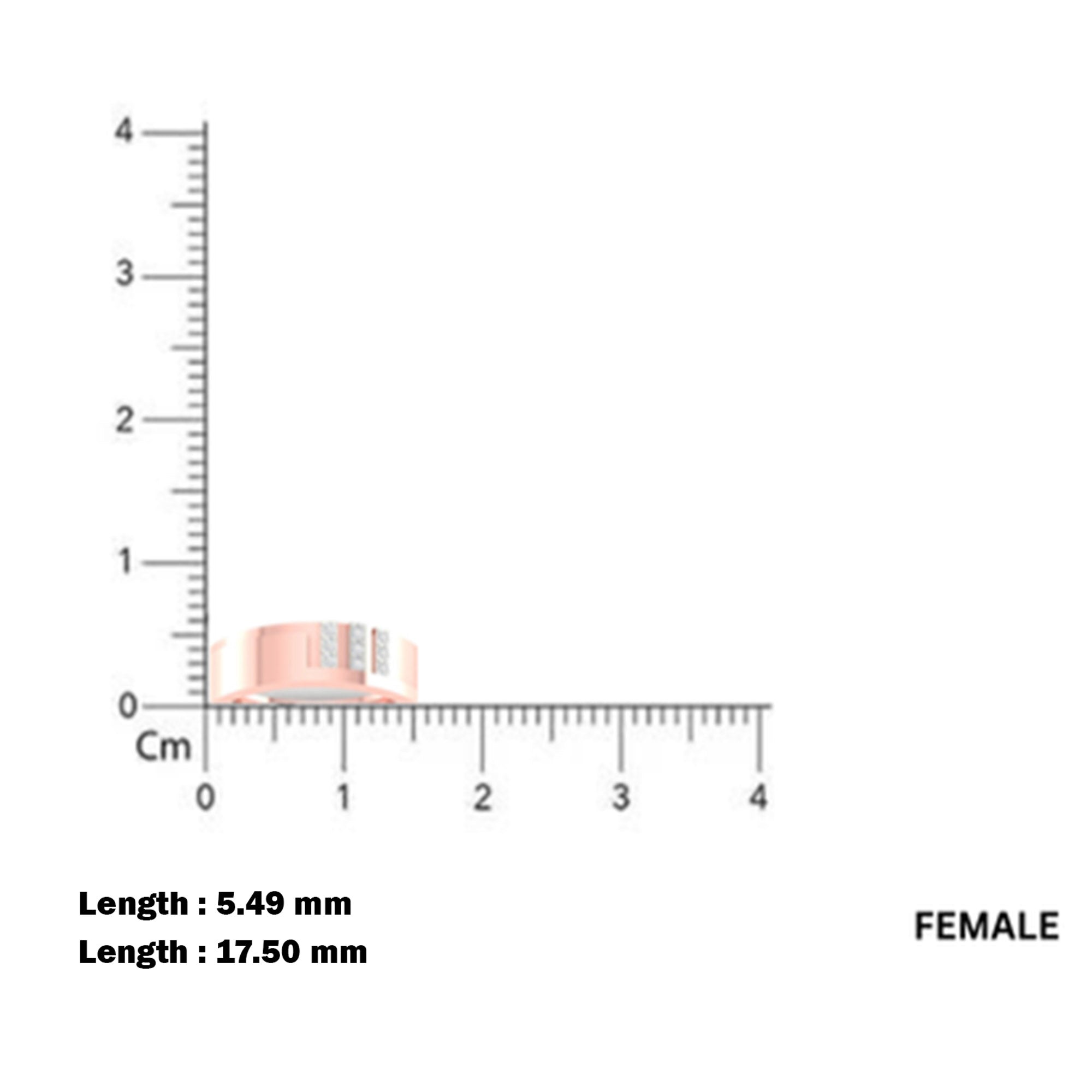 Elegent Rose Gold Couple Band