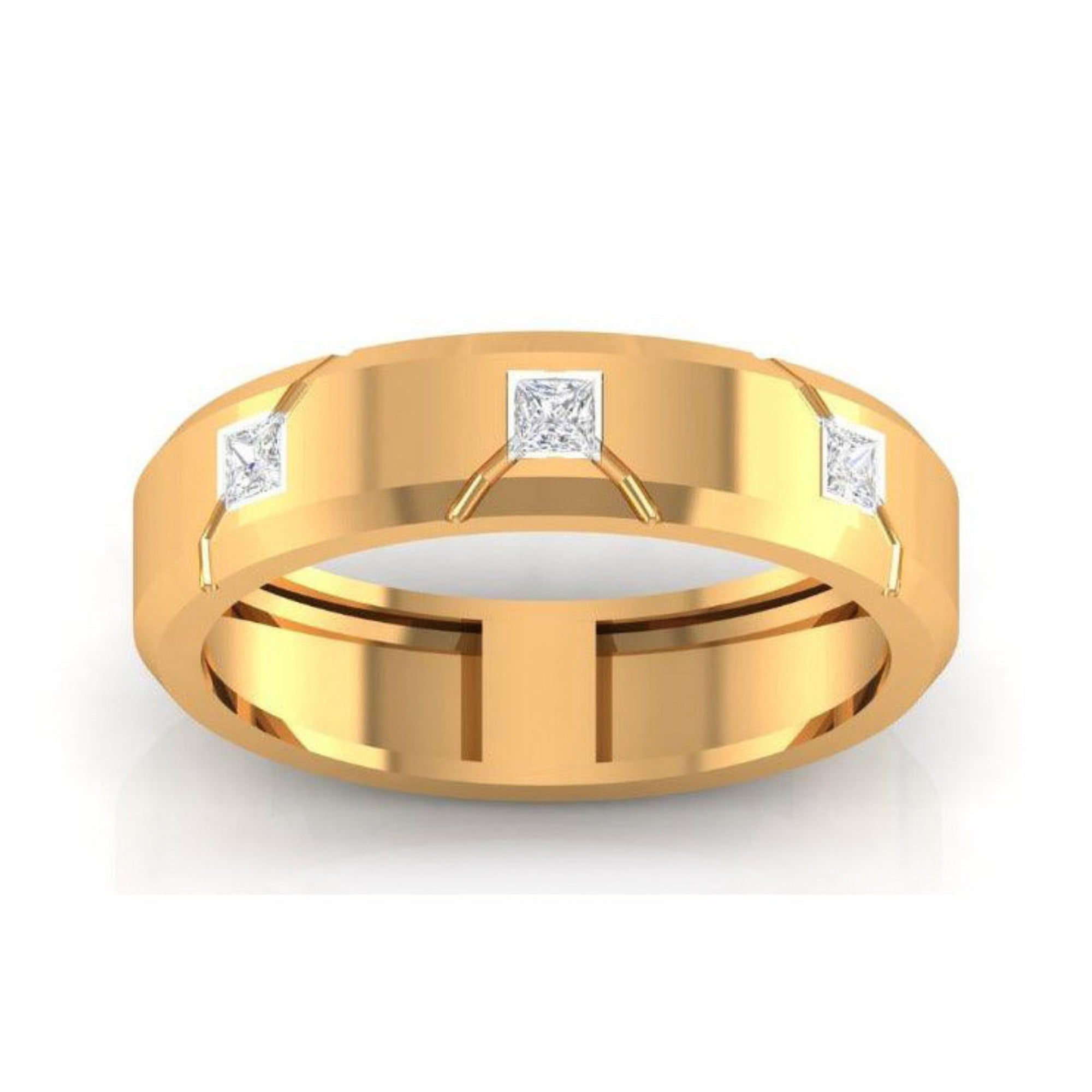 Elegant Matching Couple Diamond Bands