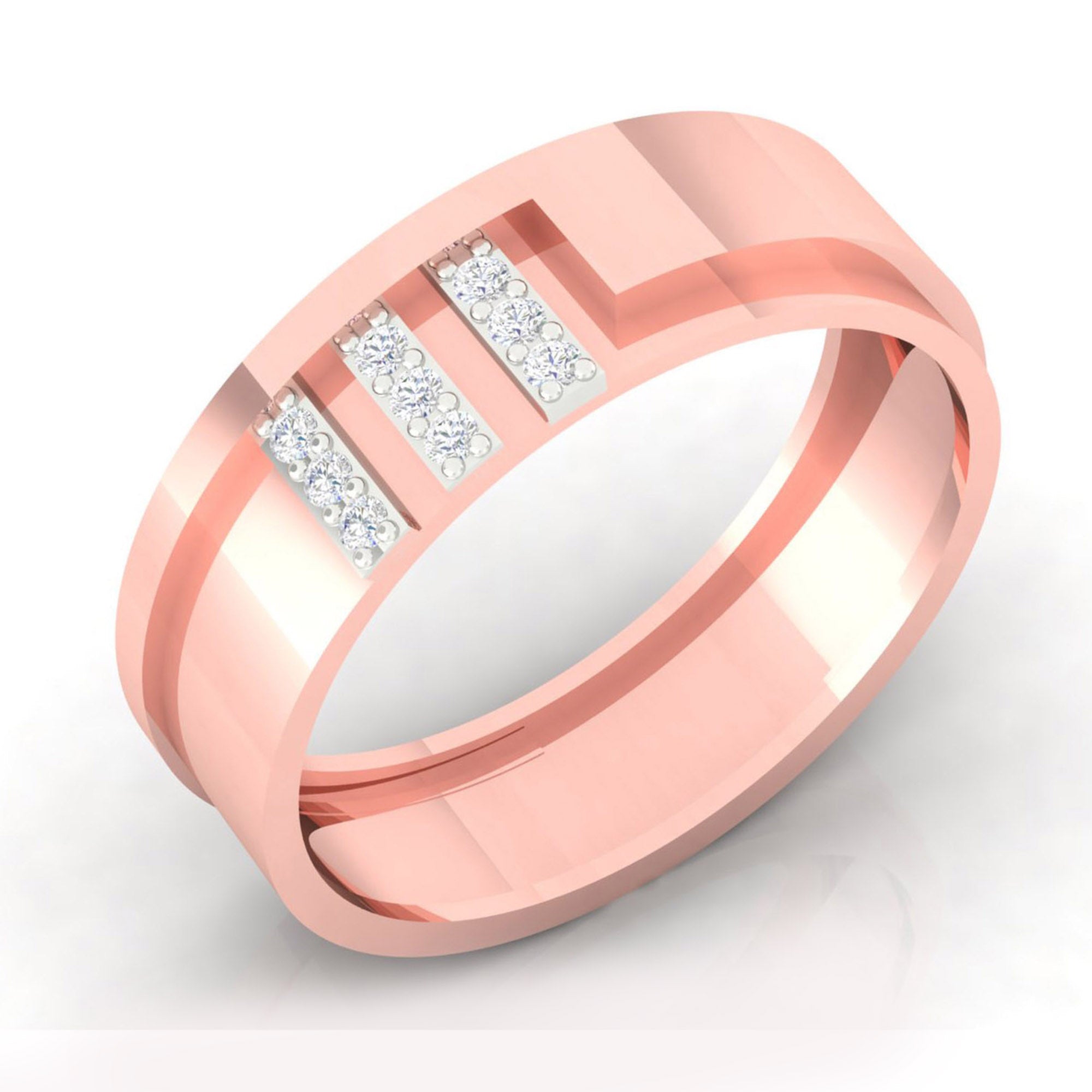 Elegent Rose Gold Couple Band