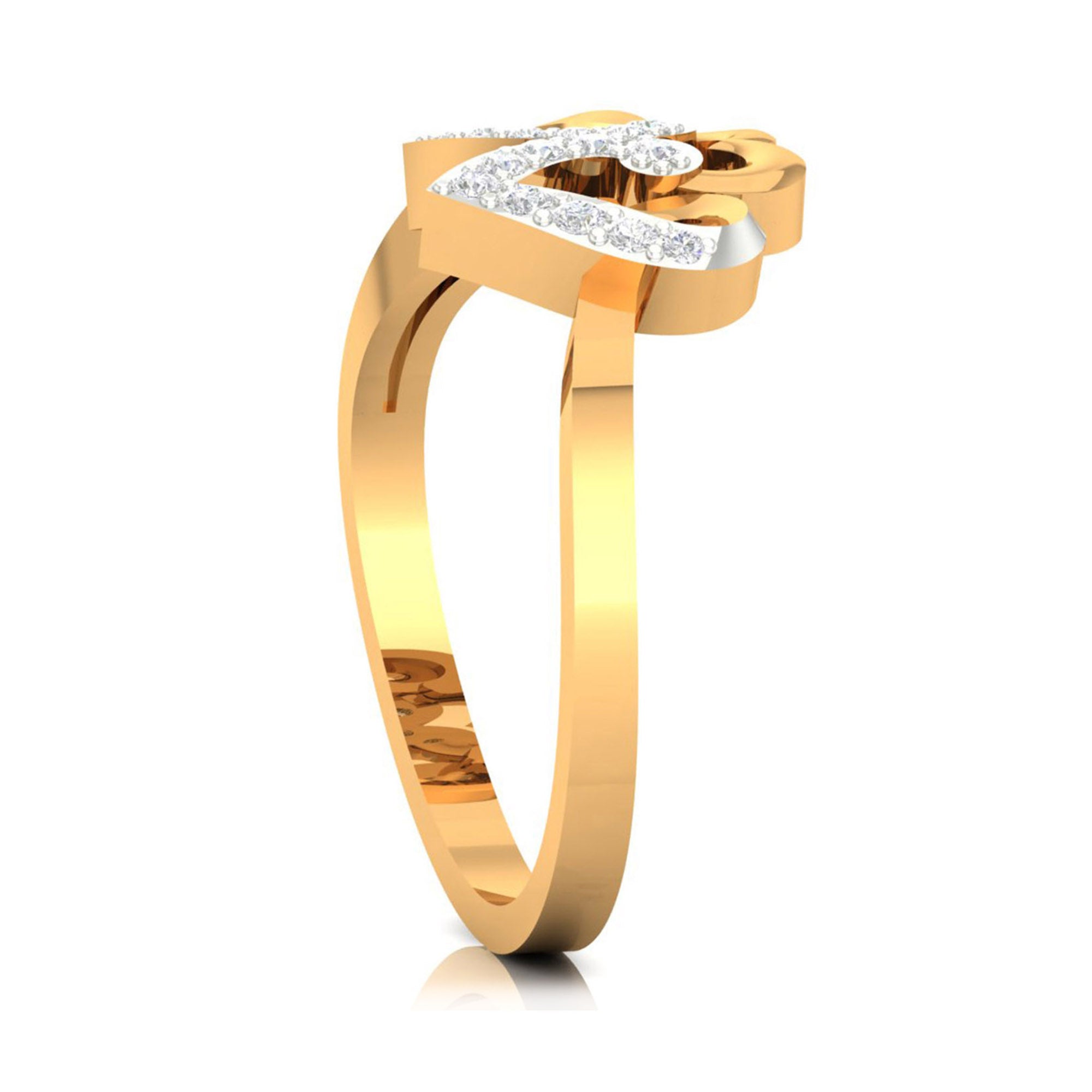 Elegant Triple Heart Love Ring
