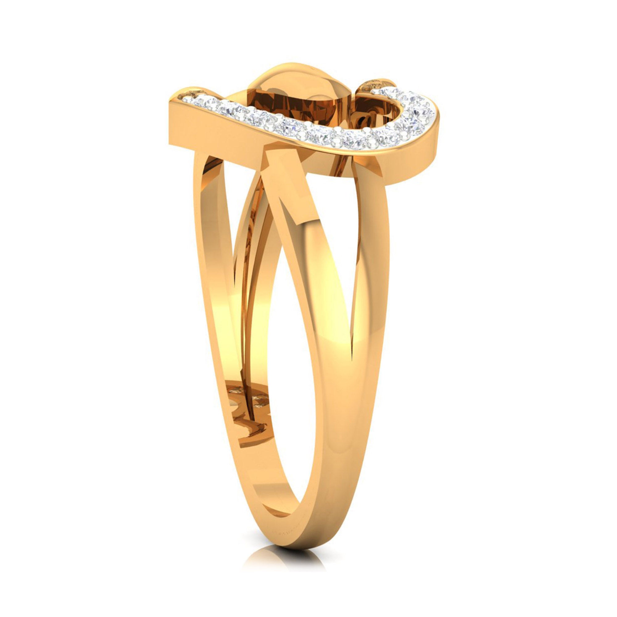 Timeless Overlapping Heart Love Ring