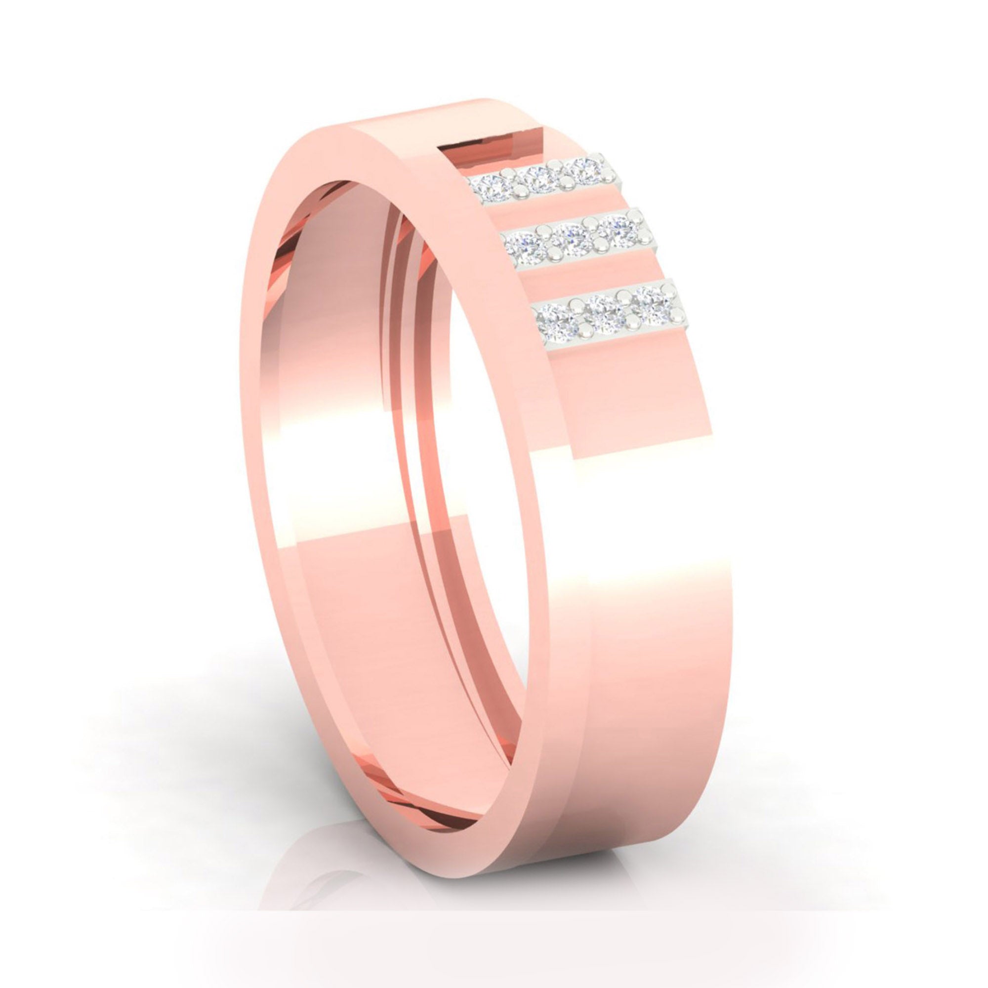 Elegent Rose Gold Couple Band