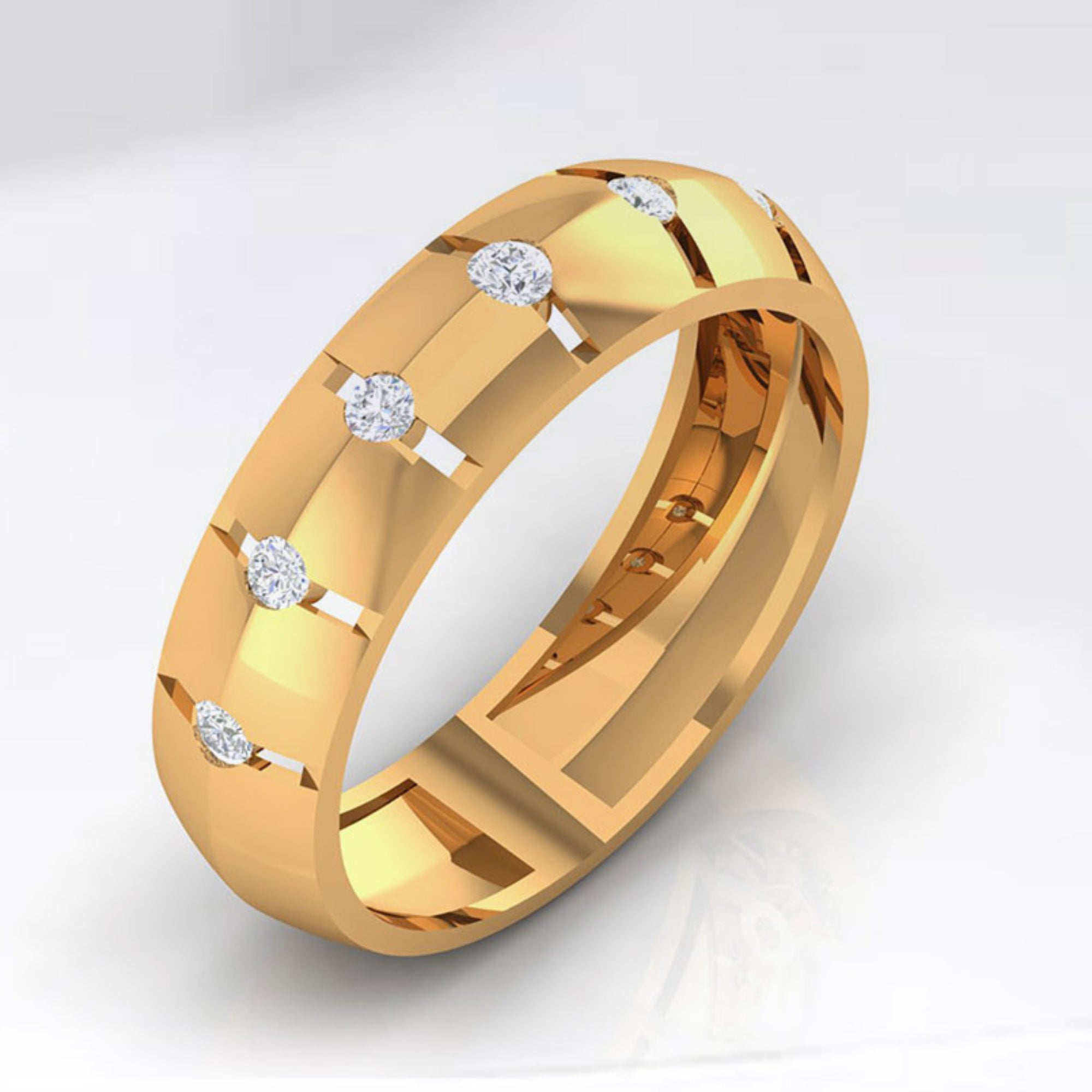 Stylish Gold Plated Couple Ring Set
