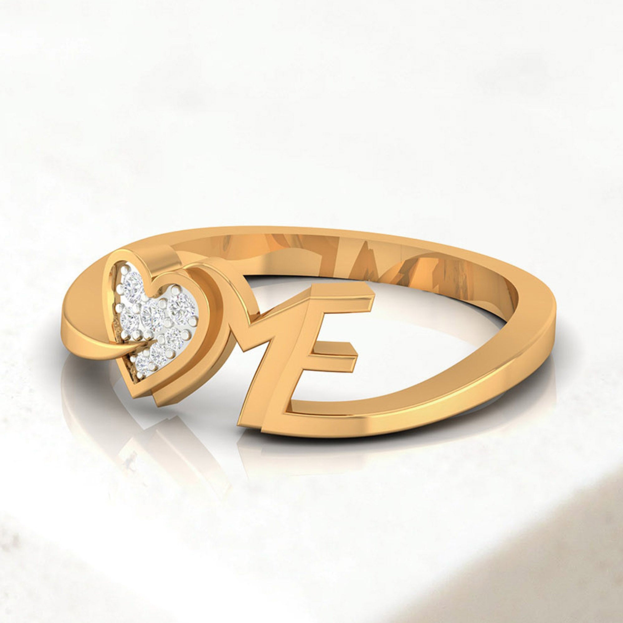 LOVE ME Diamond Heart Ring