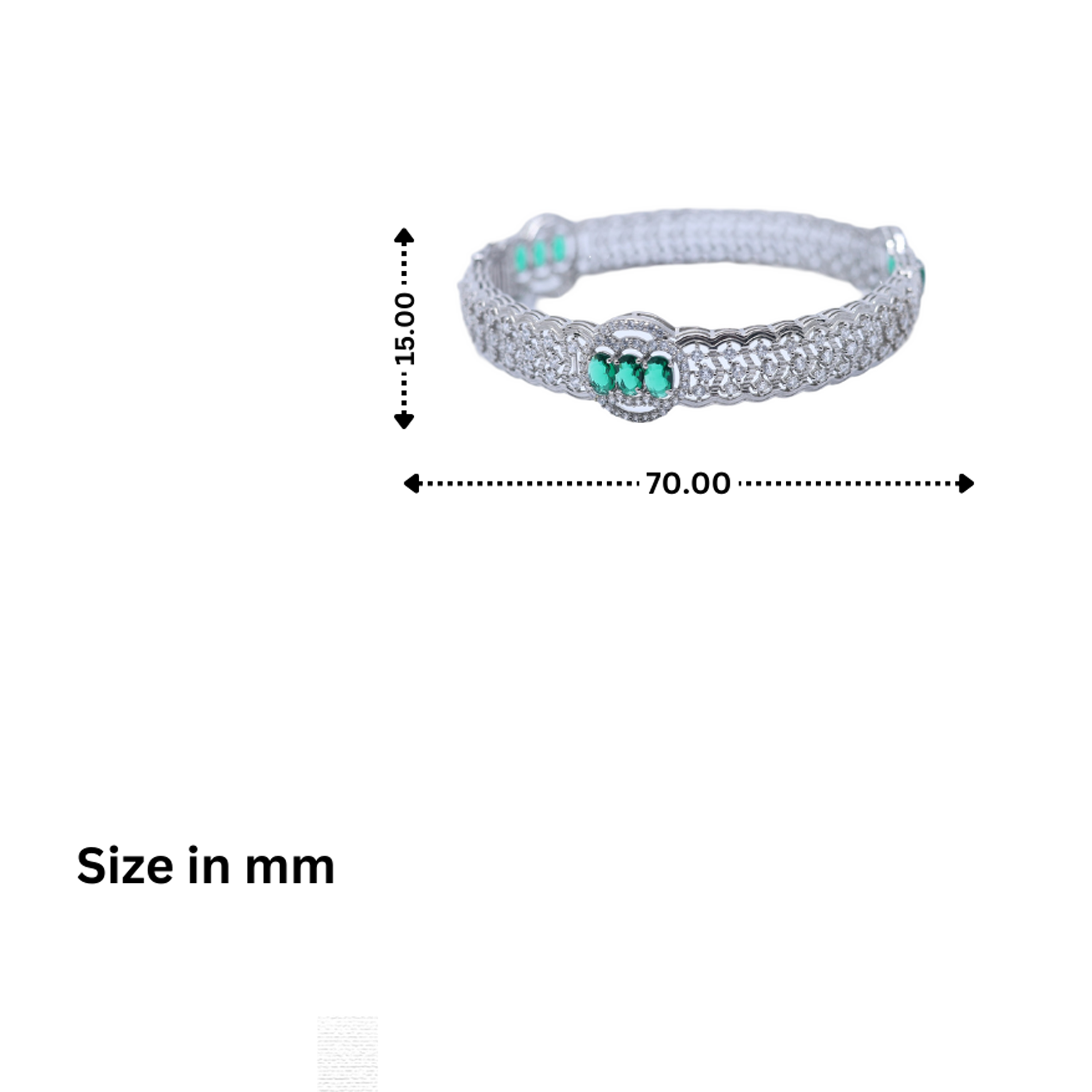 White Gold Paraiba Stone Bracelet