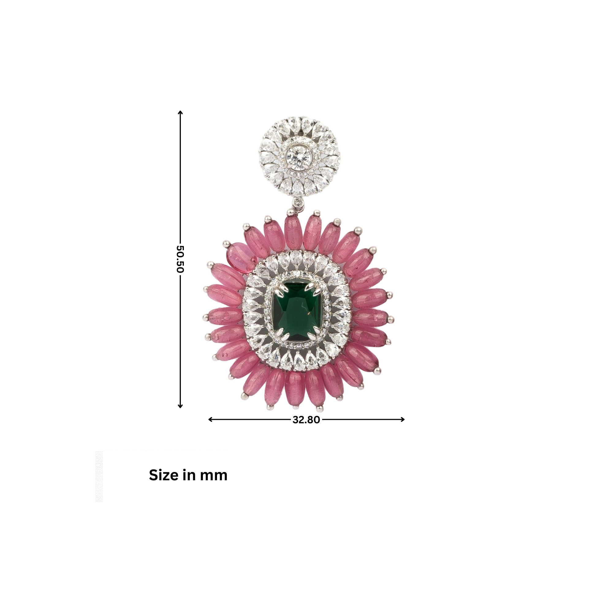 Empress Padmavati Floral Drop Earrings