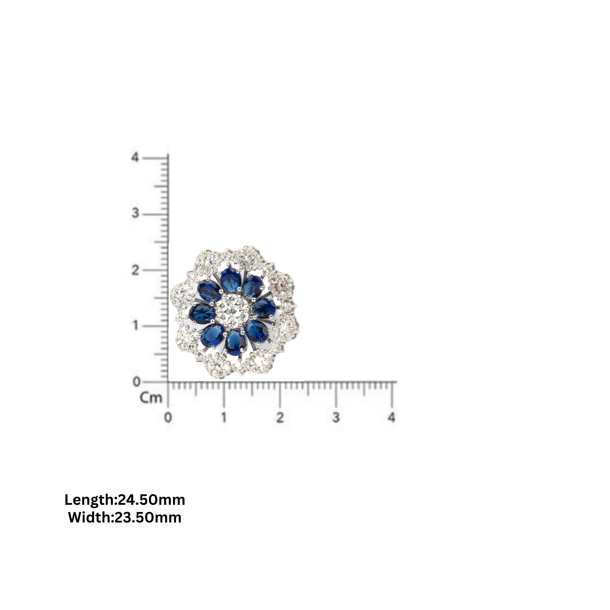 Royal Bloom Sapphire Studs Earring