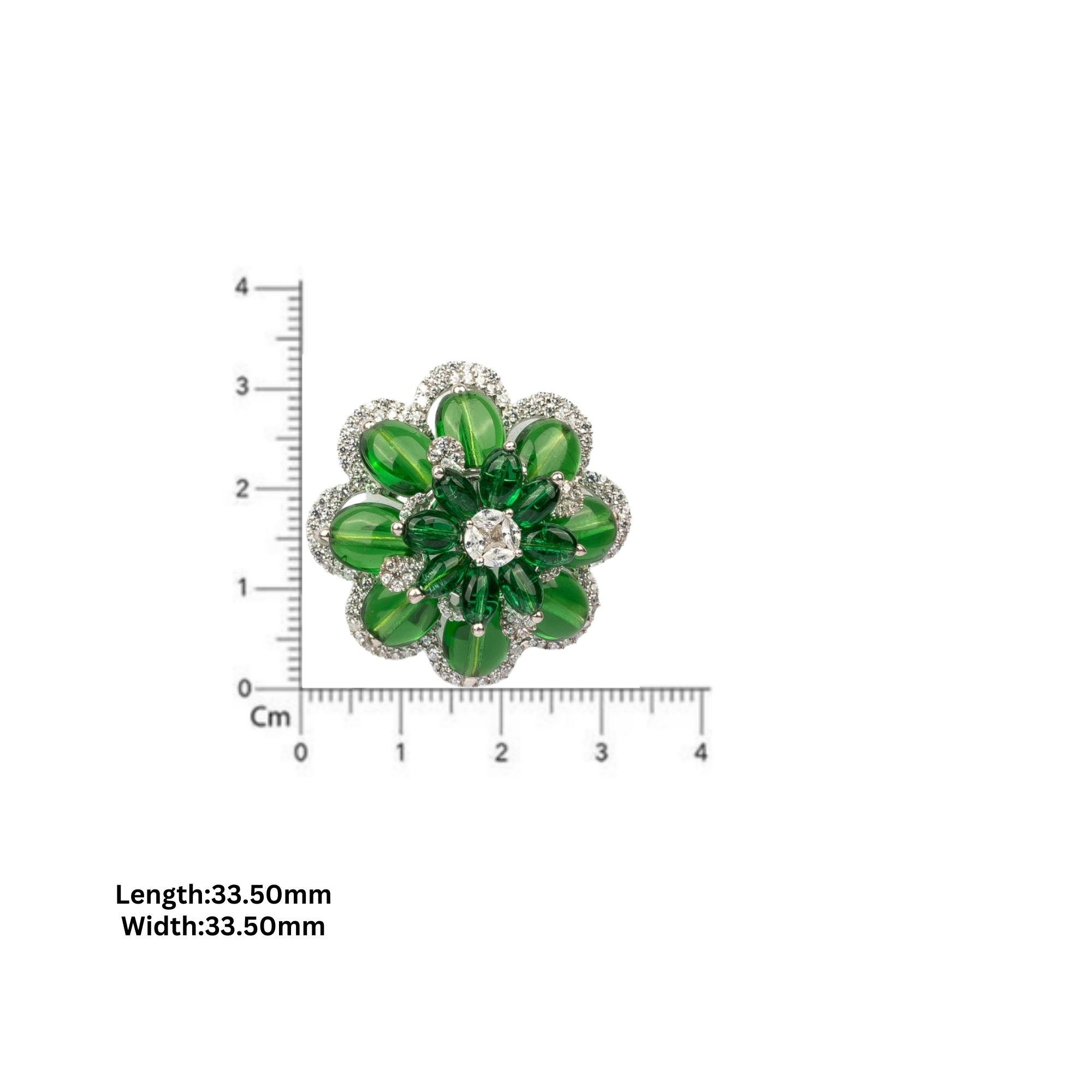 Radiant Green Flower Earring