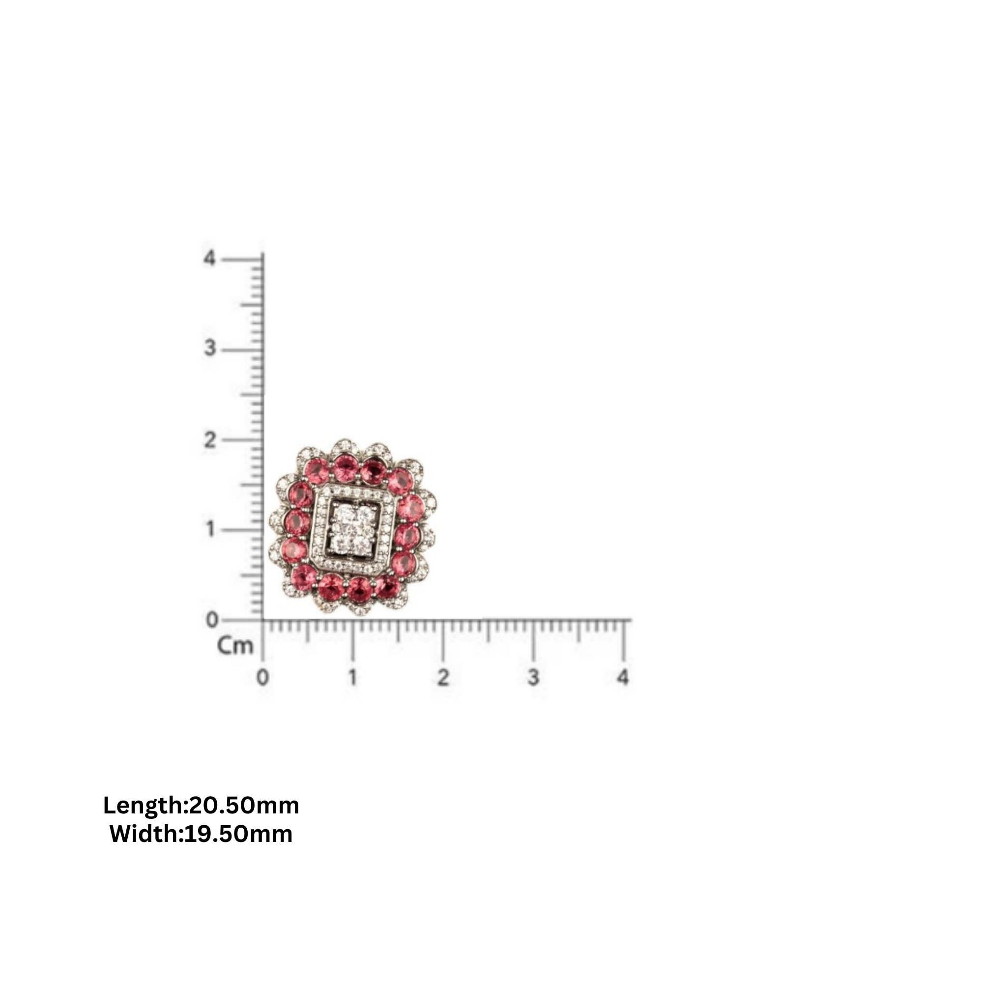 Rani Gulab Ruby Stud Earring