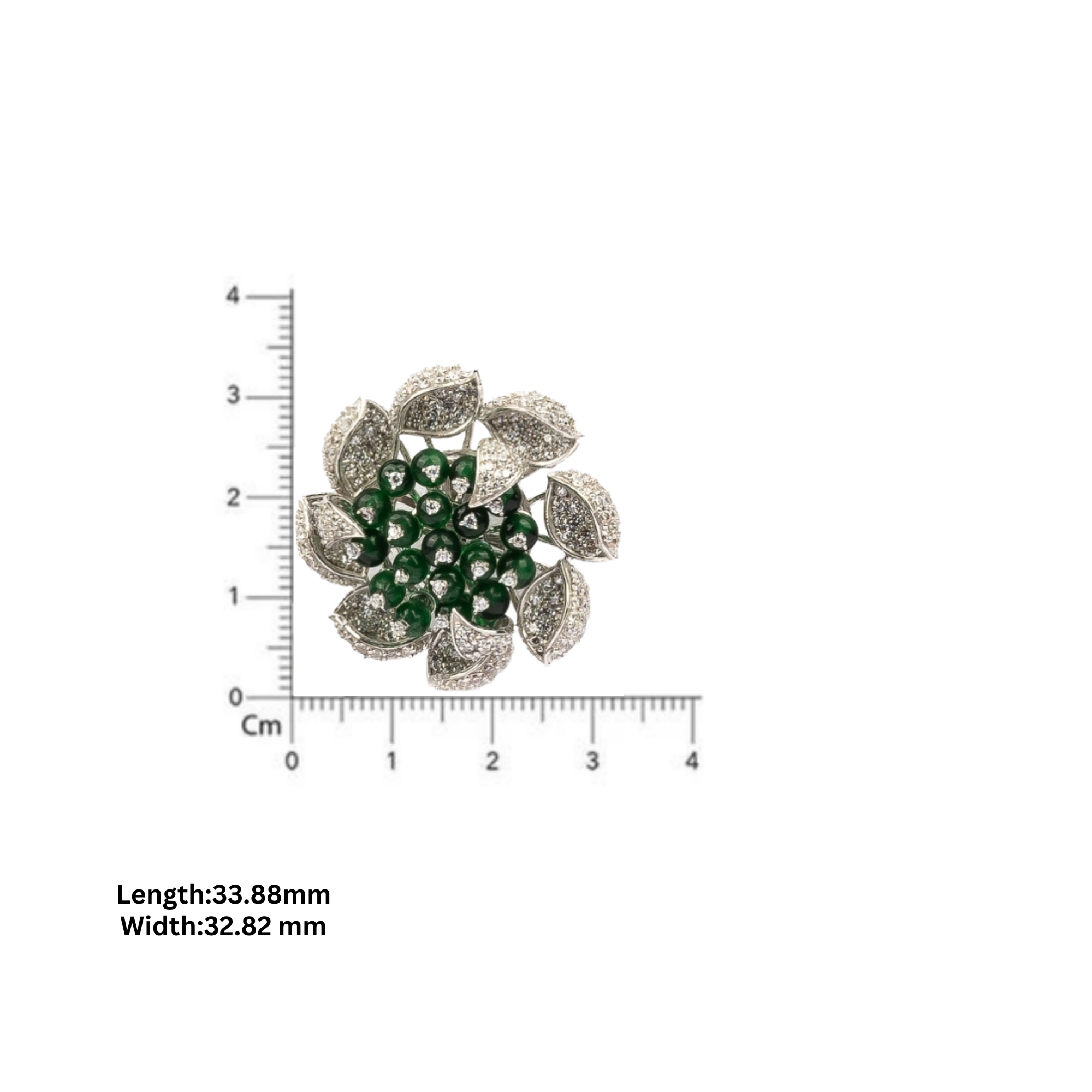 Green jewel Bloom Earring