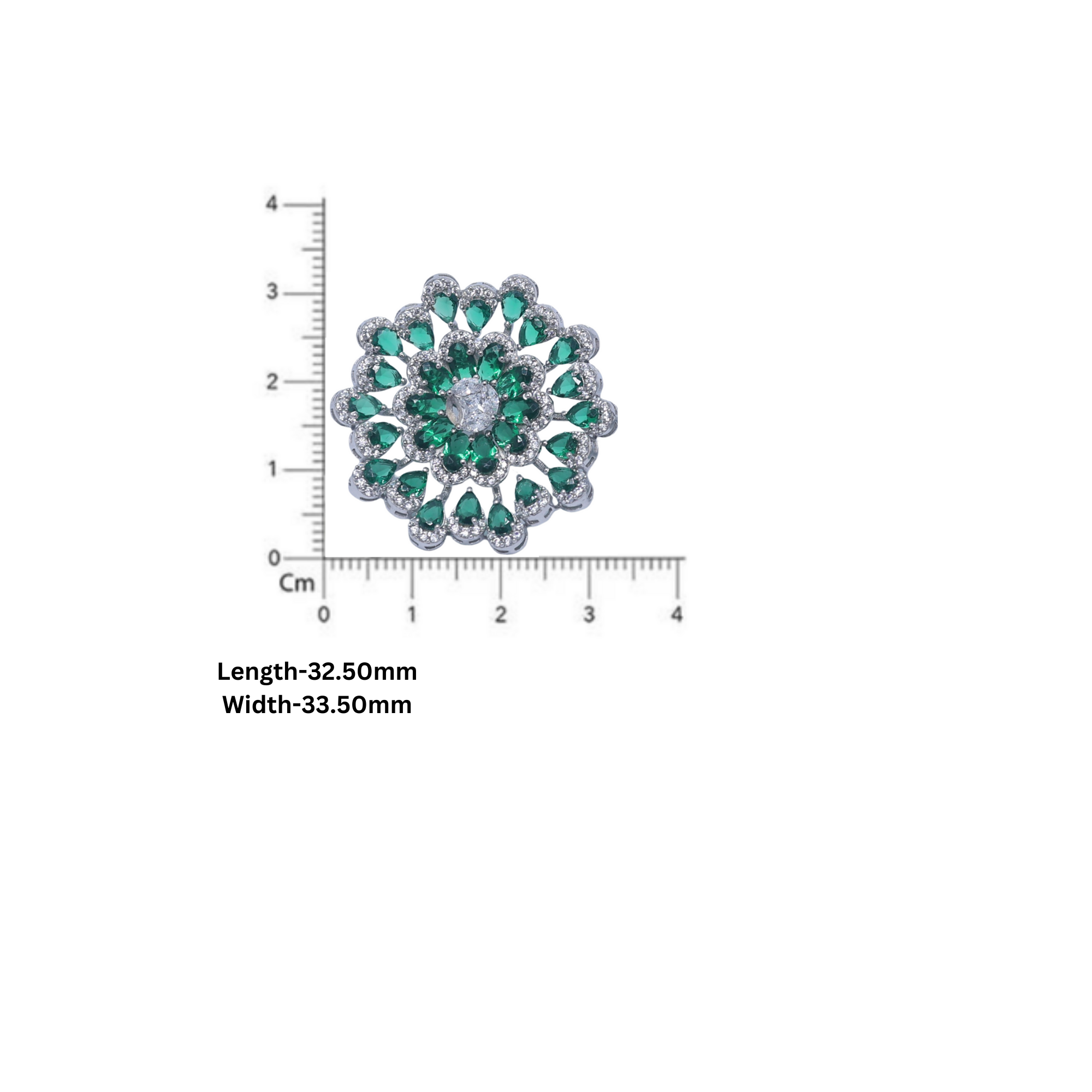 Emerald Vintage Inspired Stud Earring