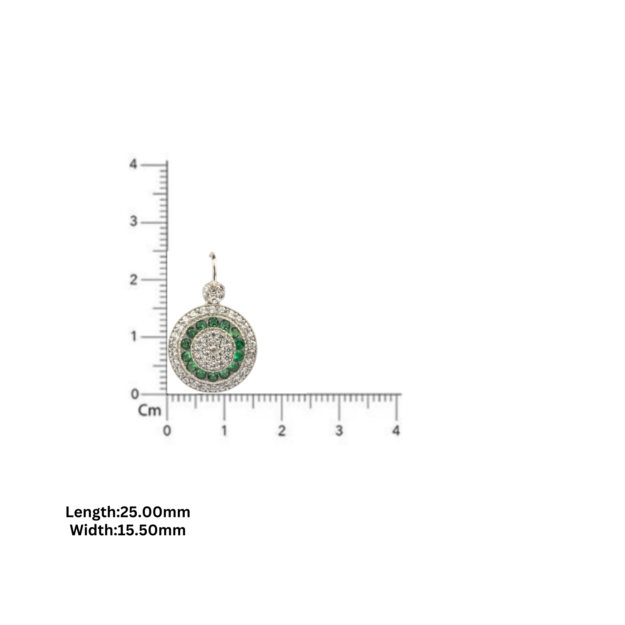 Emerald Halo Drop Earring