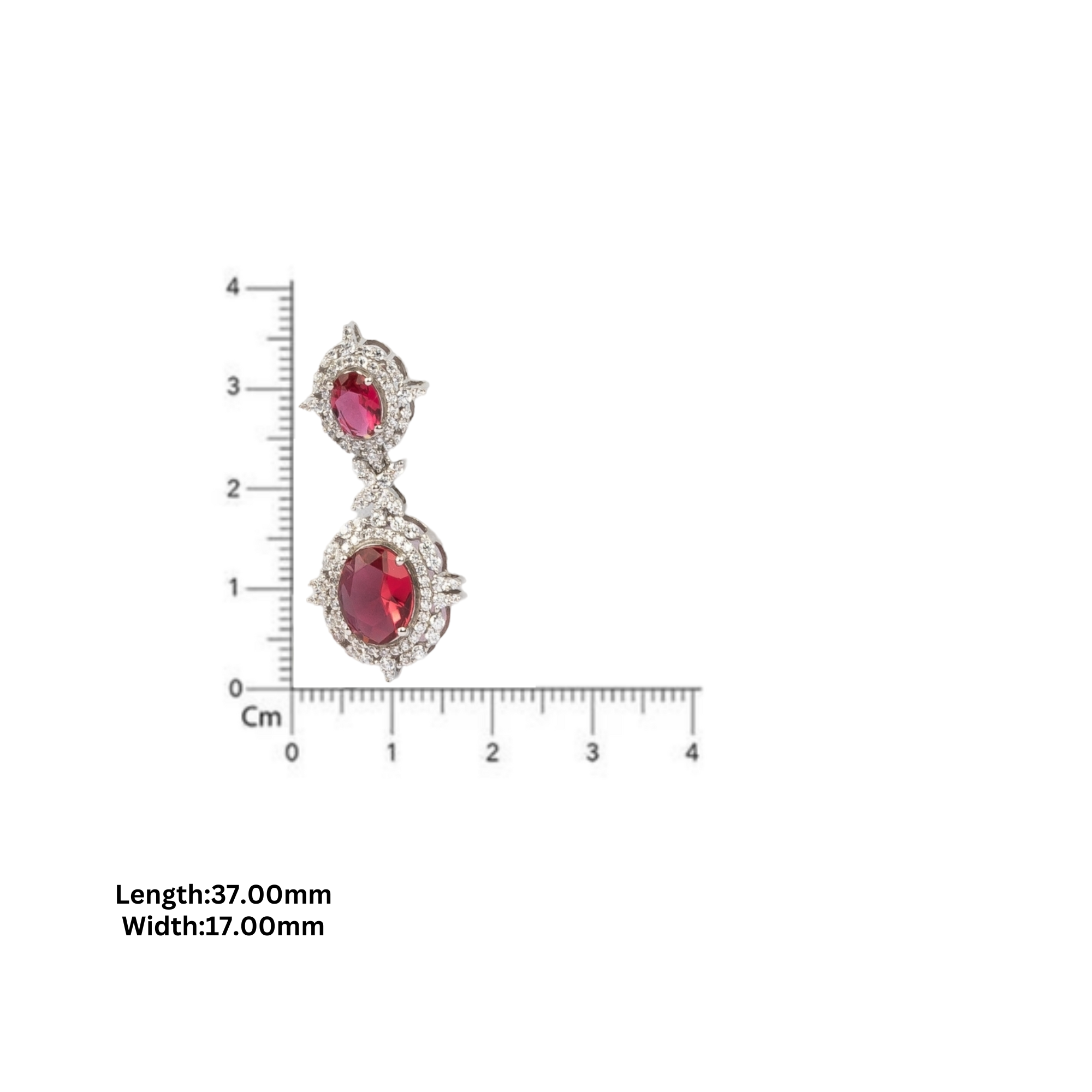 Royal Ruby Drop Earrings