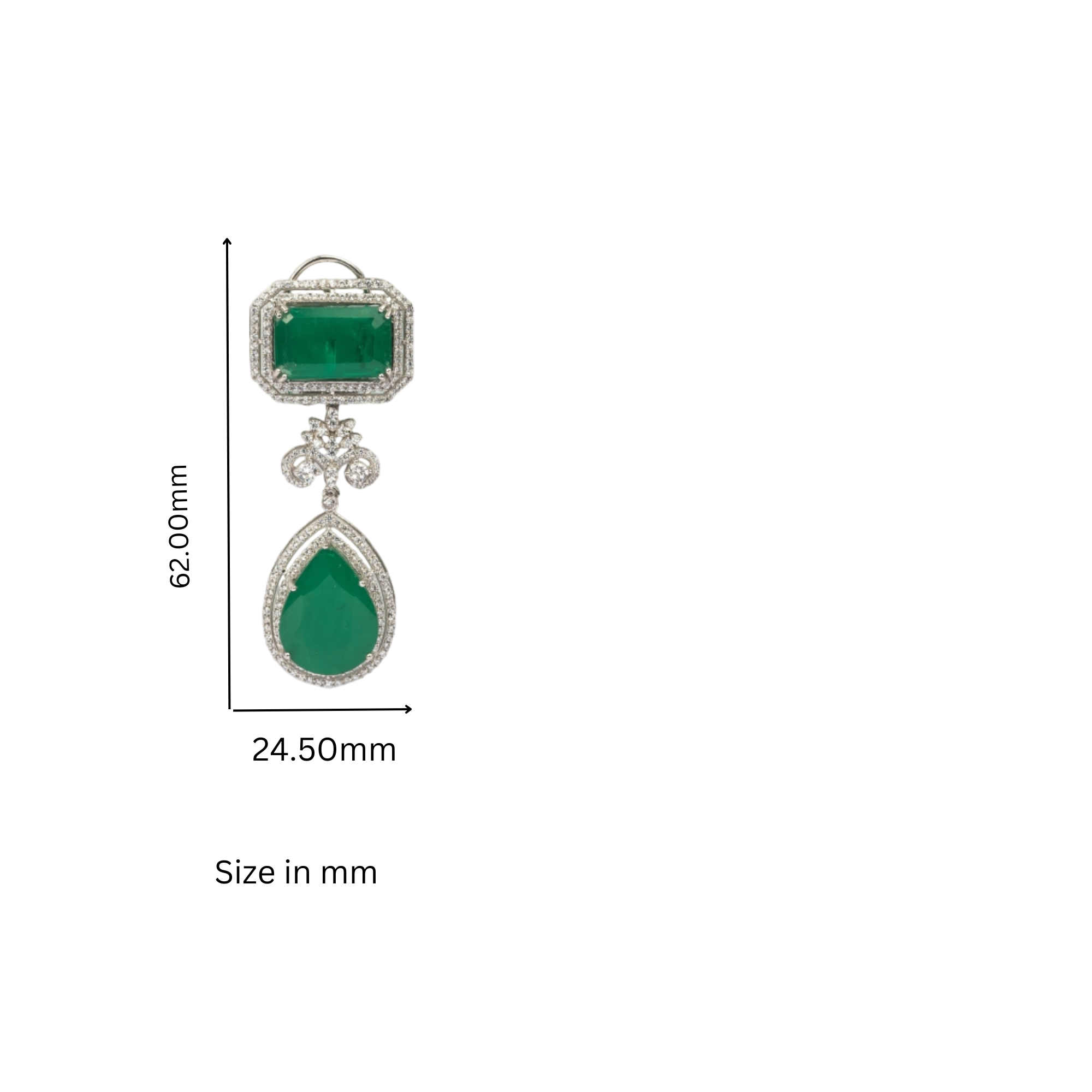 Emerald Drop Earring