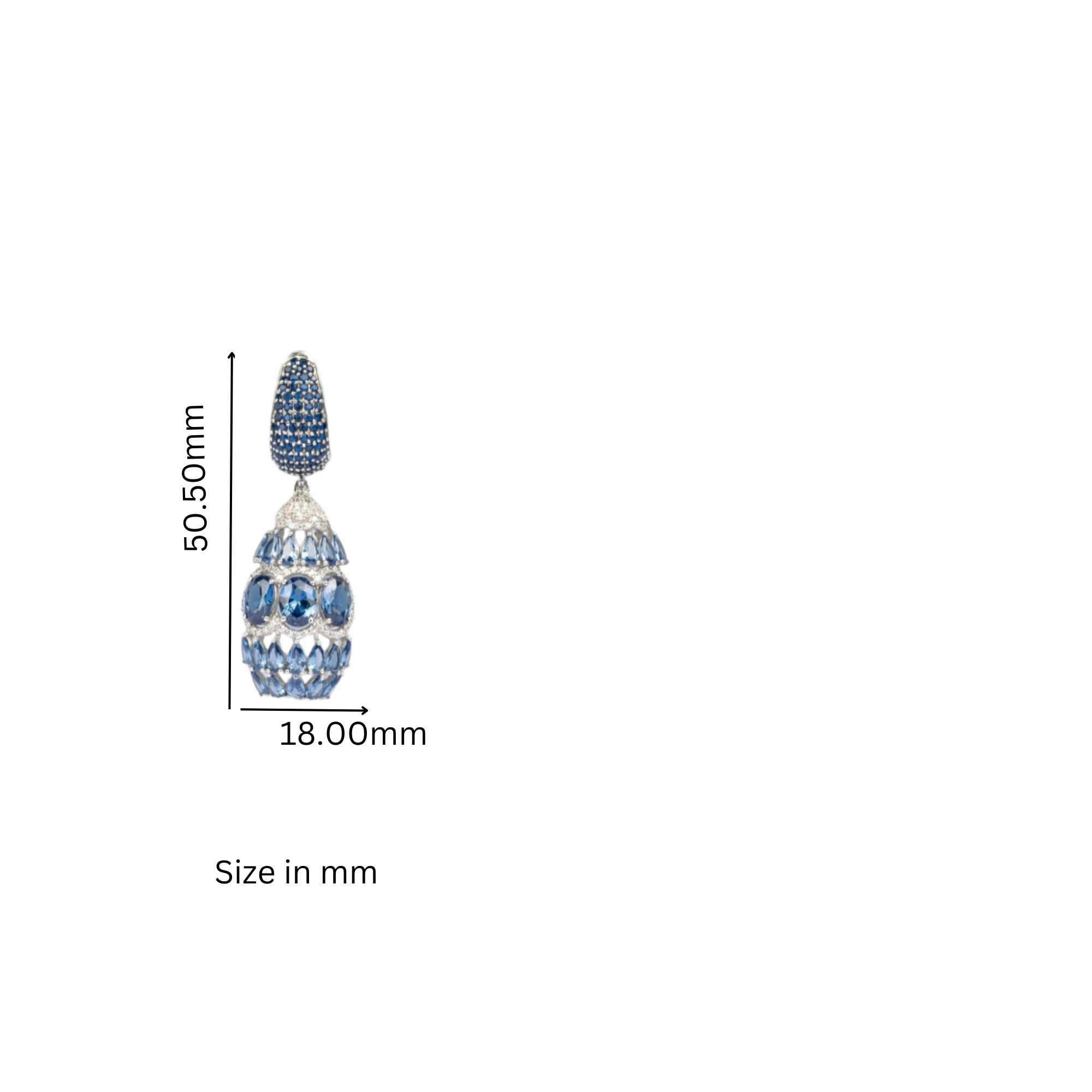 Blue Sapphire dangle Earrings