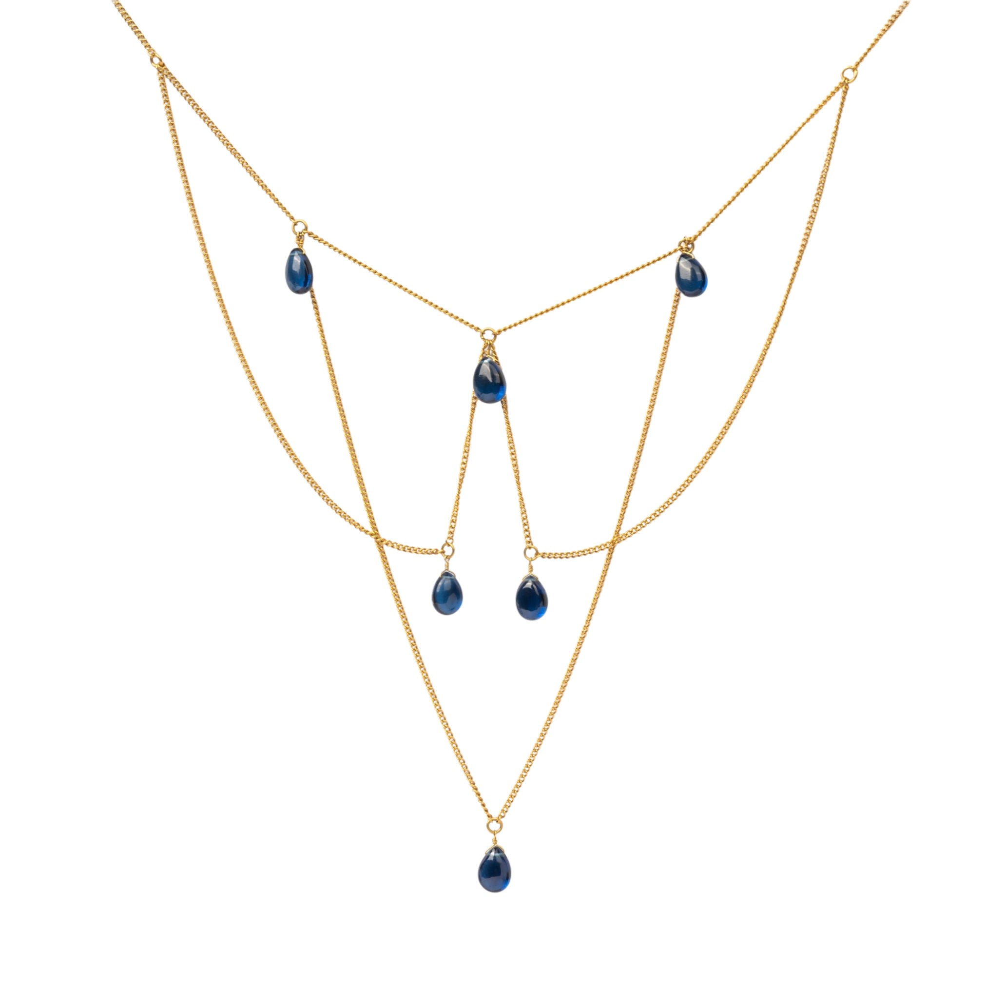 Blue Sapphire Layered Necklace