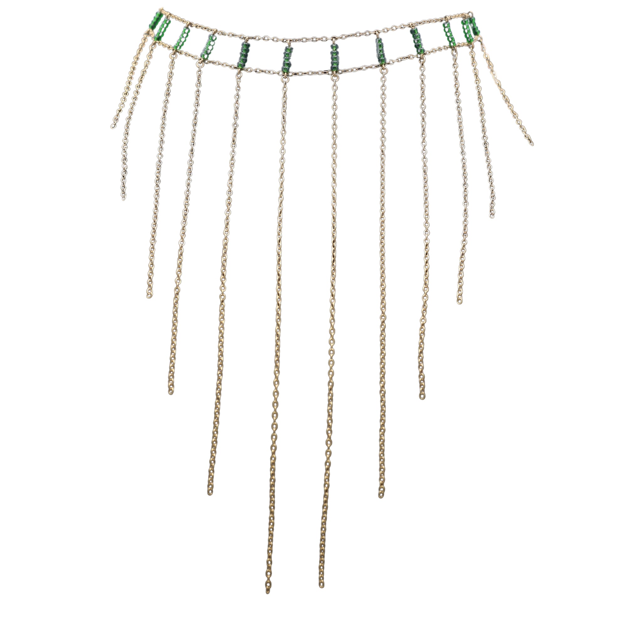 Emerald Waterfall Choker Necklace