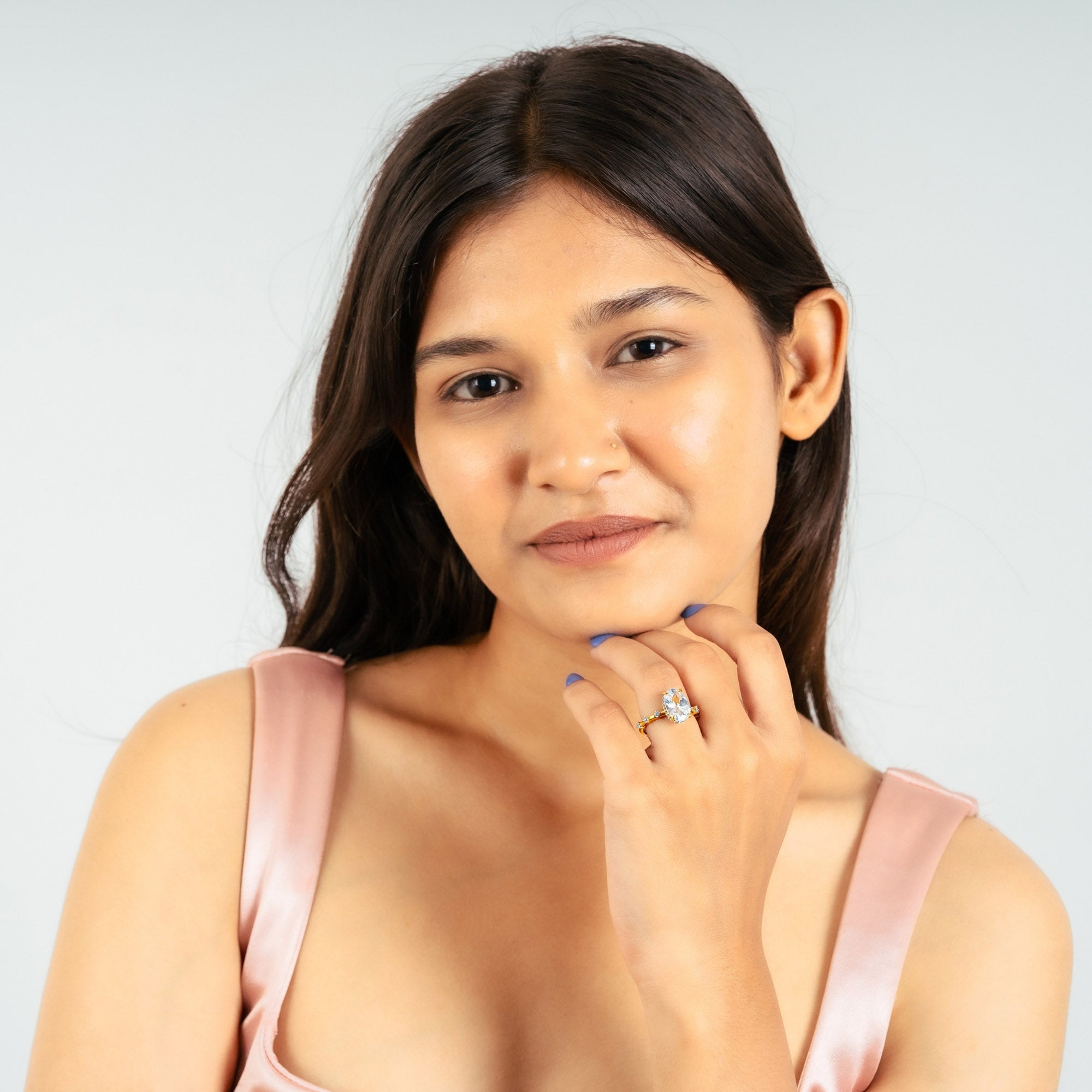 Elegant Oval Cut Solitaire Ring