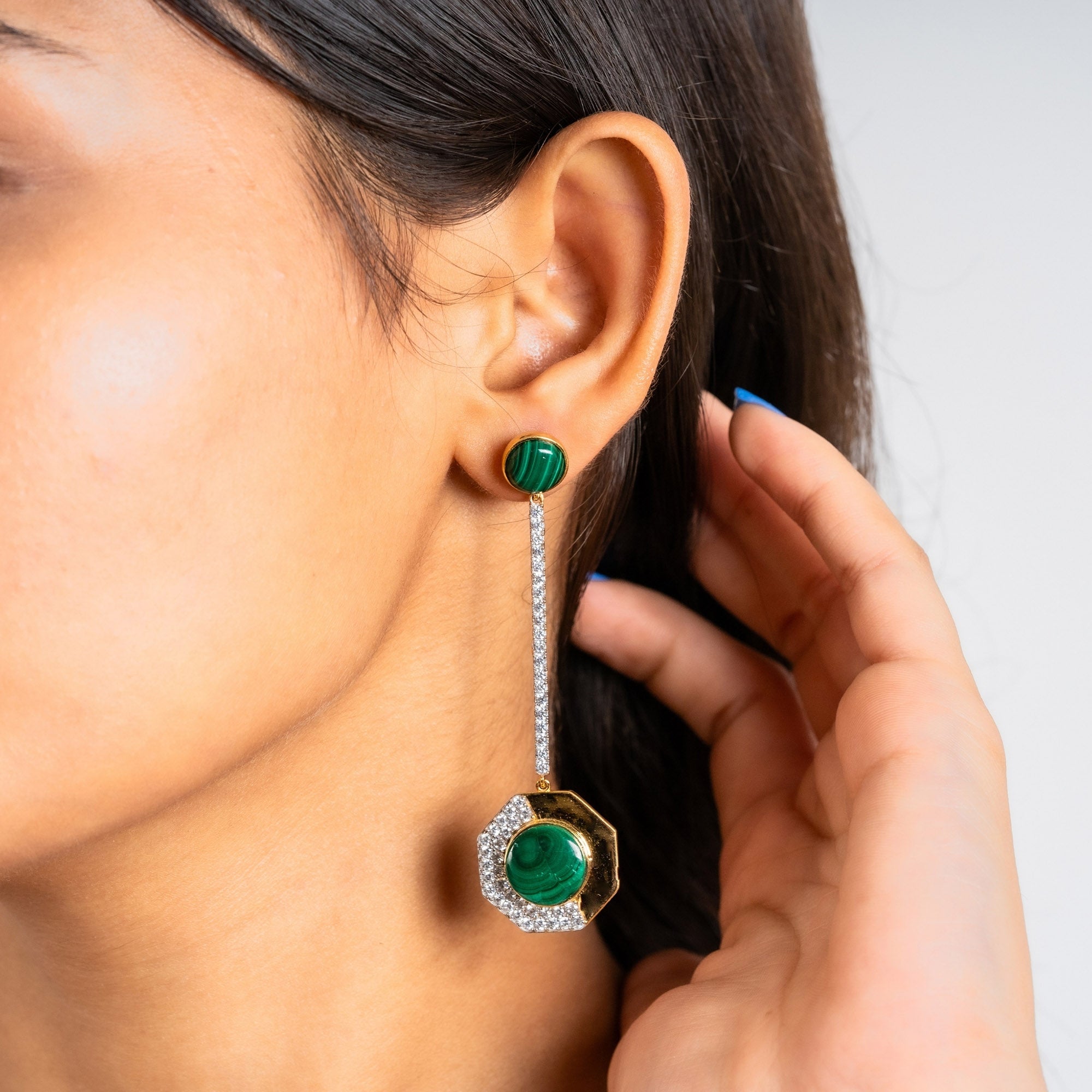 Victoria Yellow Gold Plated Earrings