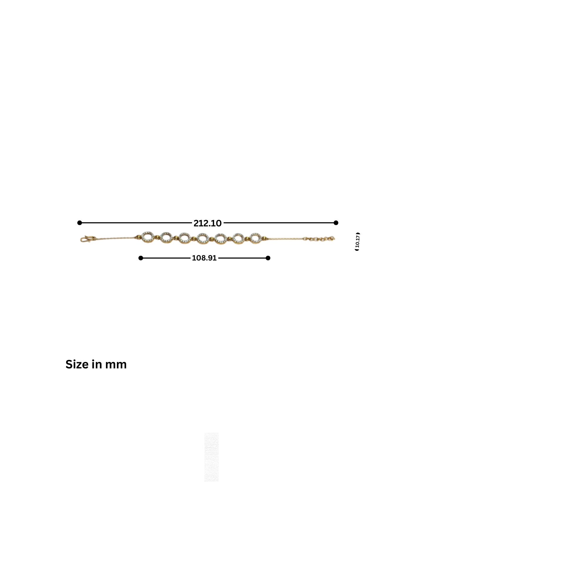 Open Circle Yellow Gold Silver Adjustable Elegant Bracelet For Women