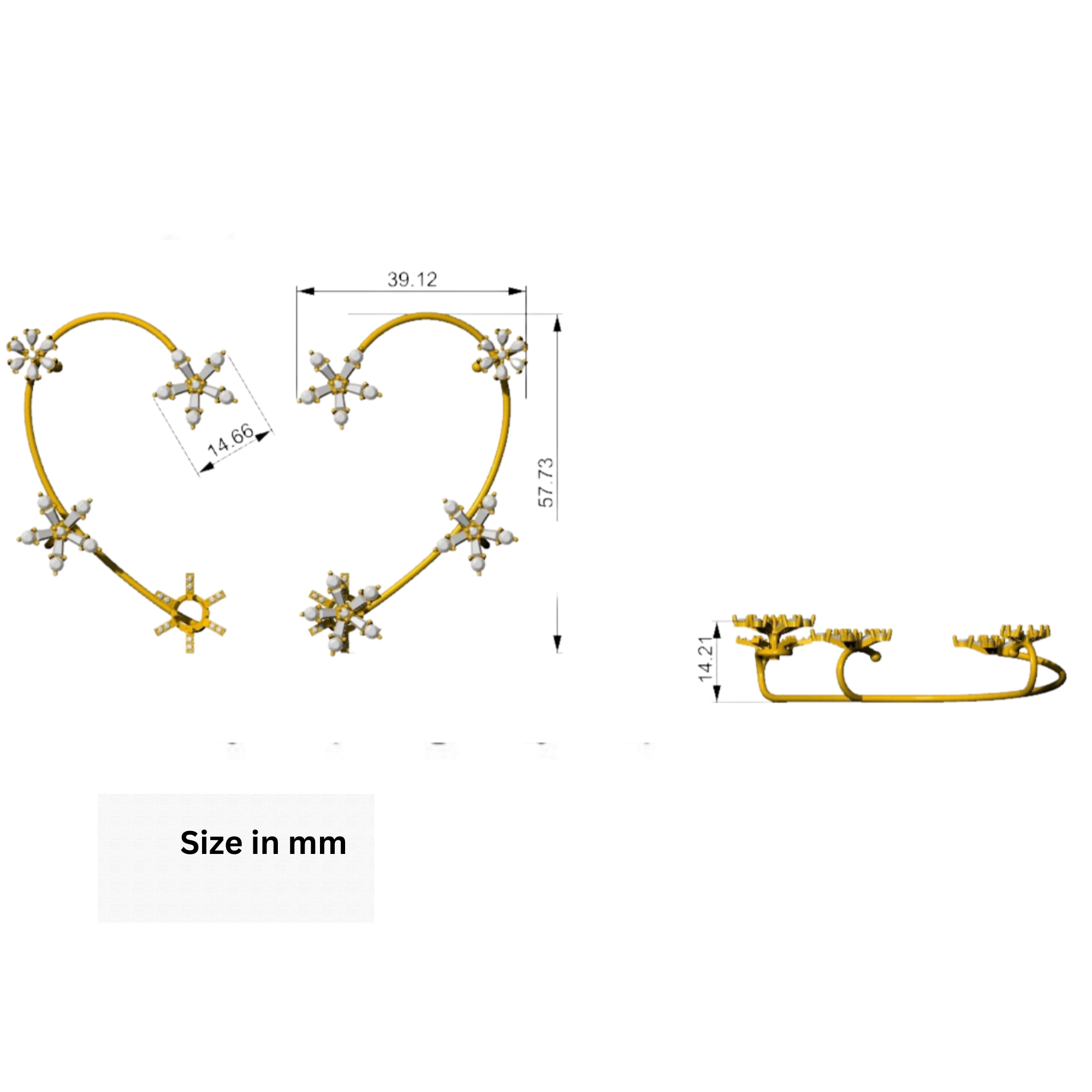 Floral Ear Cuff Earrings
