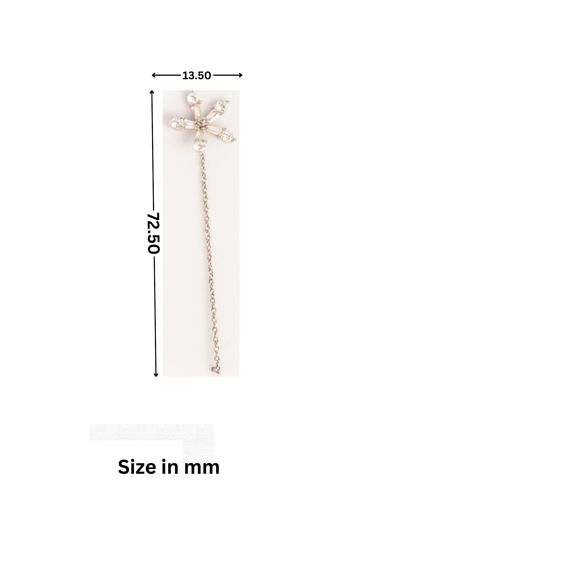 Silver Flower Threader Earrings