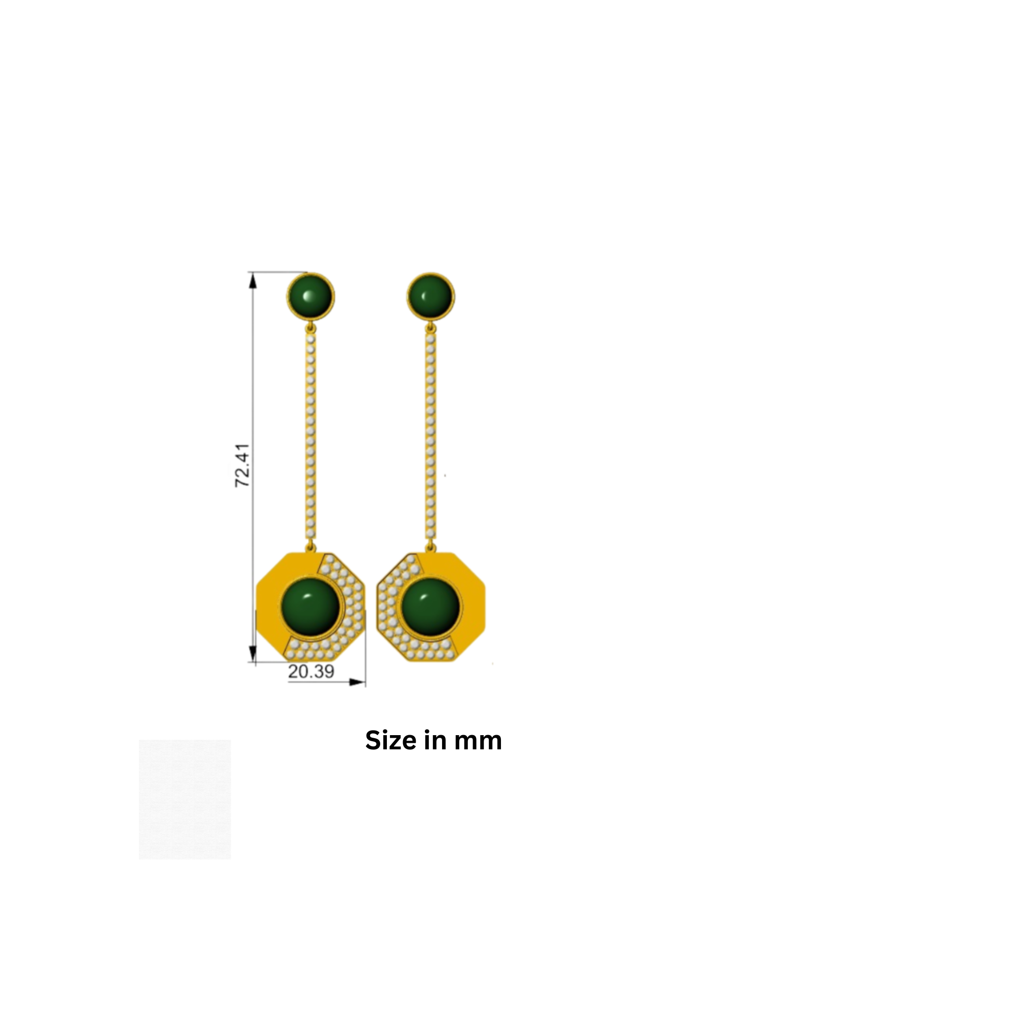 Victoria Yellow Gold Plated Earrings