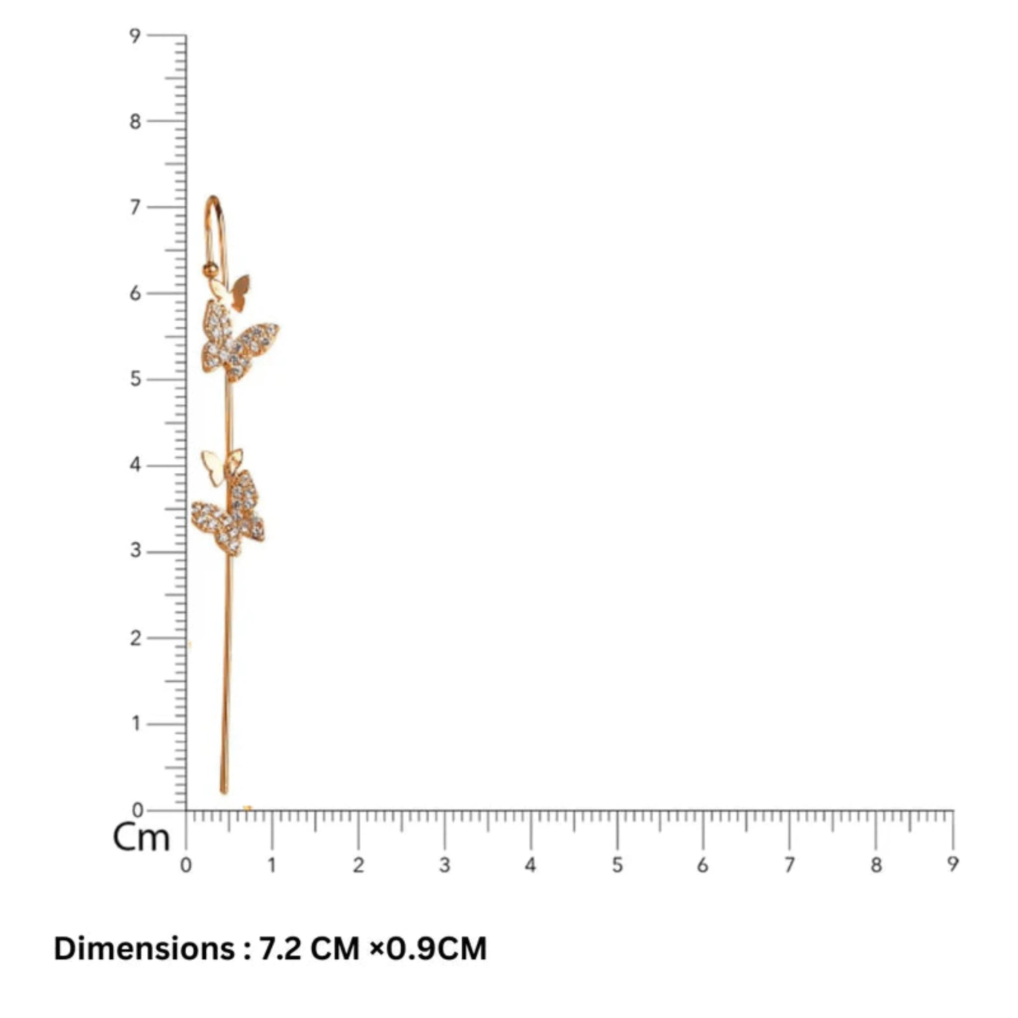 Dainty Butterfly Ear Climber Earrings