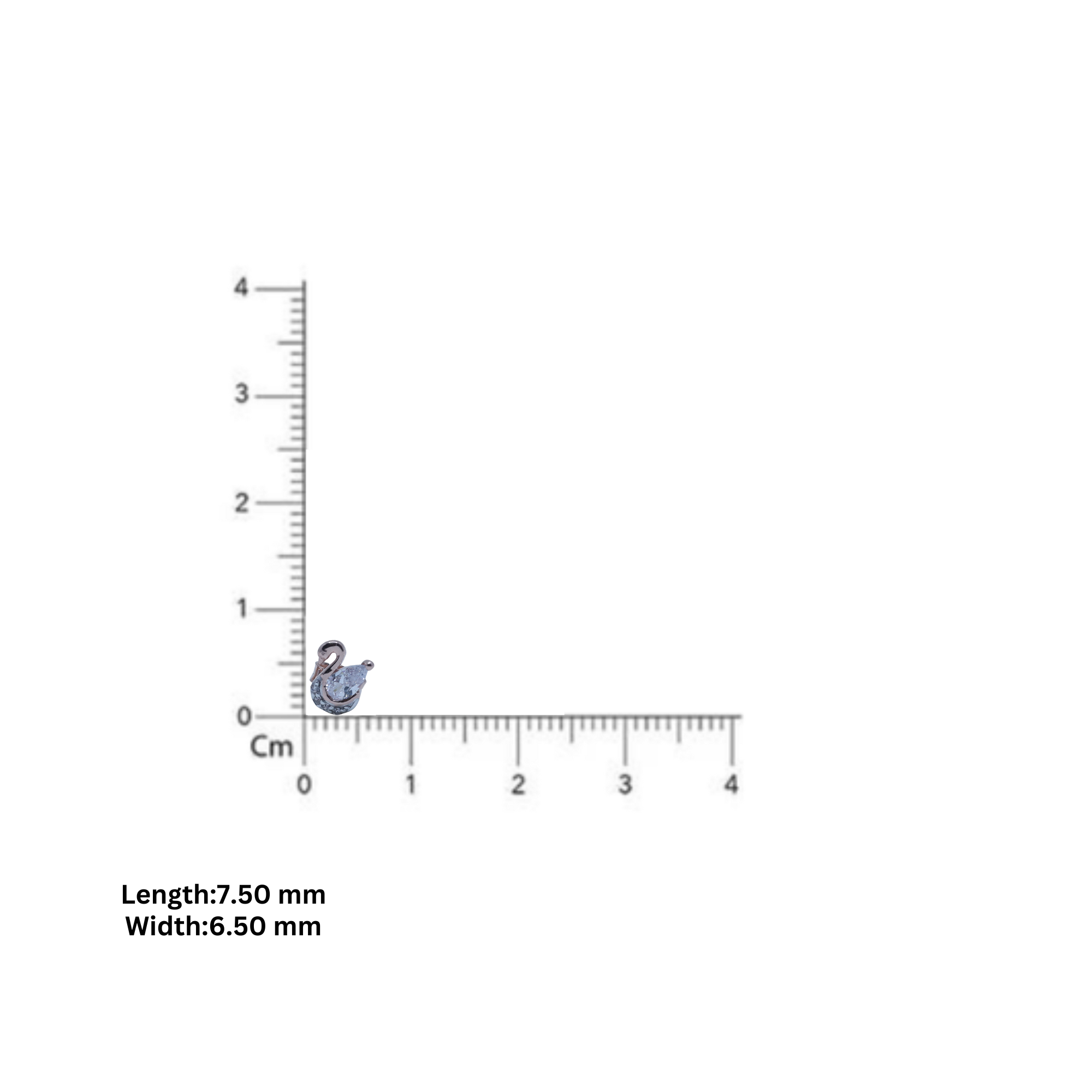 Kids Swan Earrings in Sterling Silver