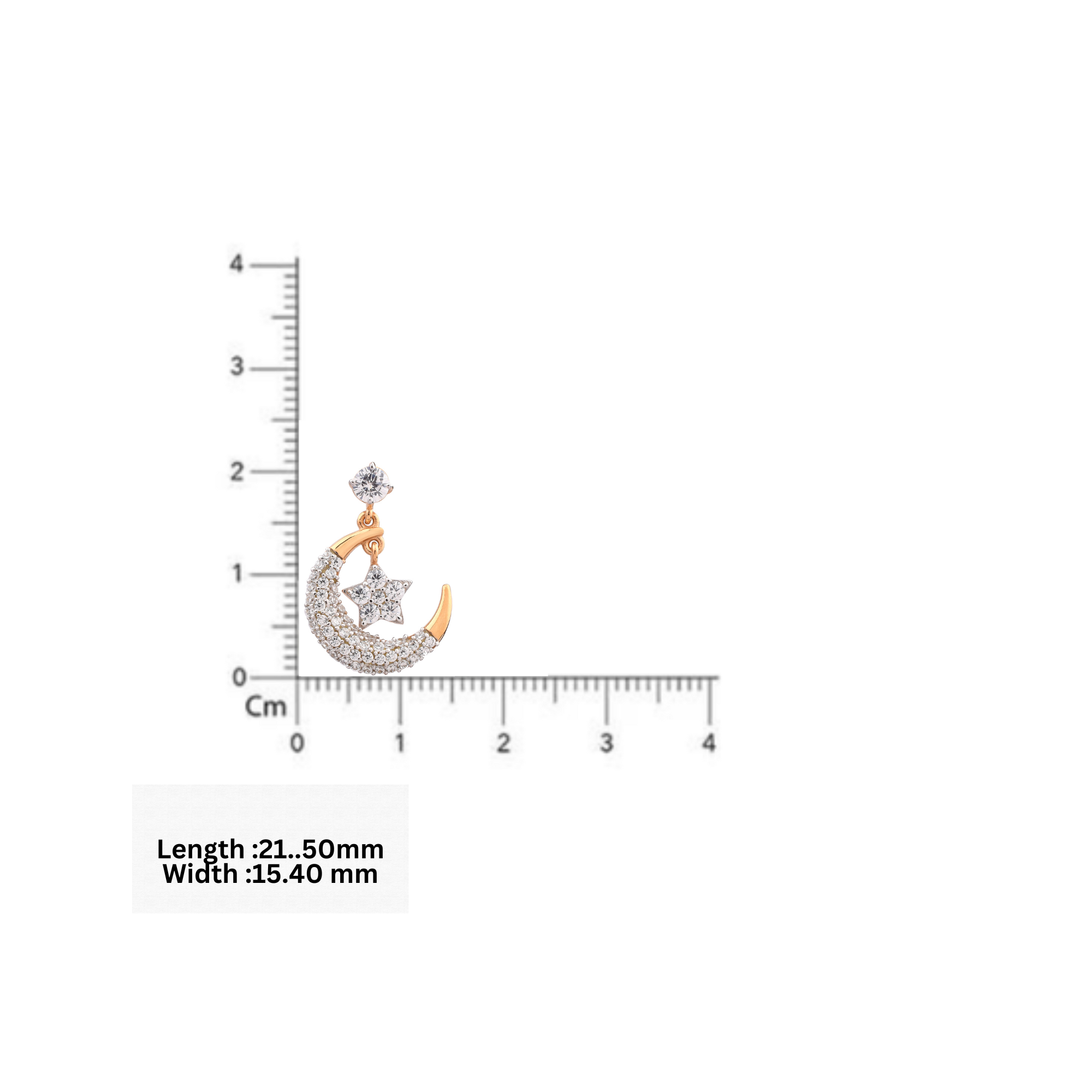 Sterling Silver Moon and Star Earrings