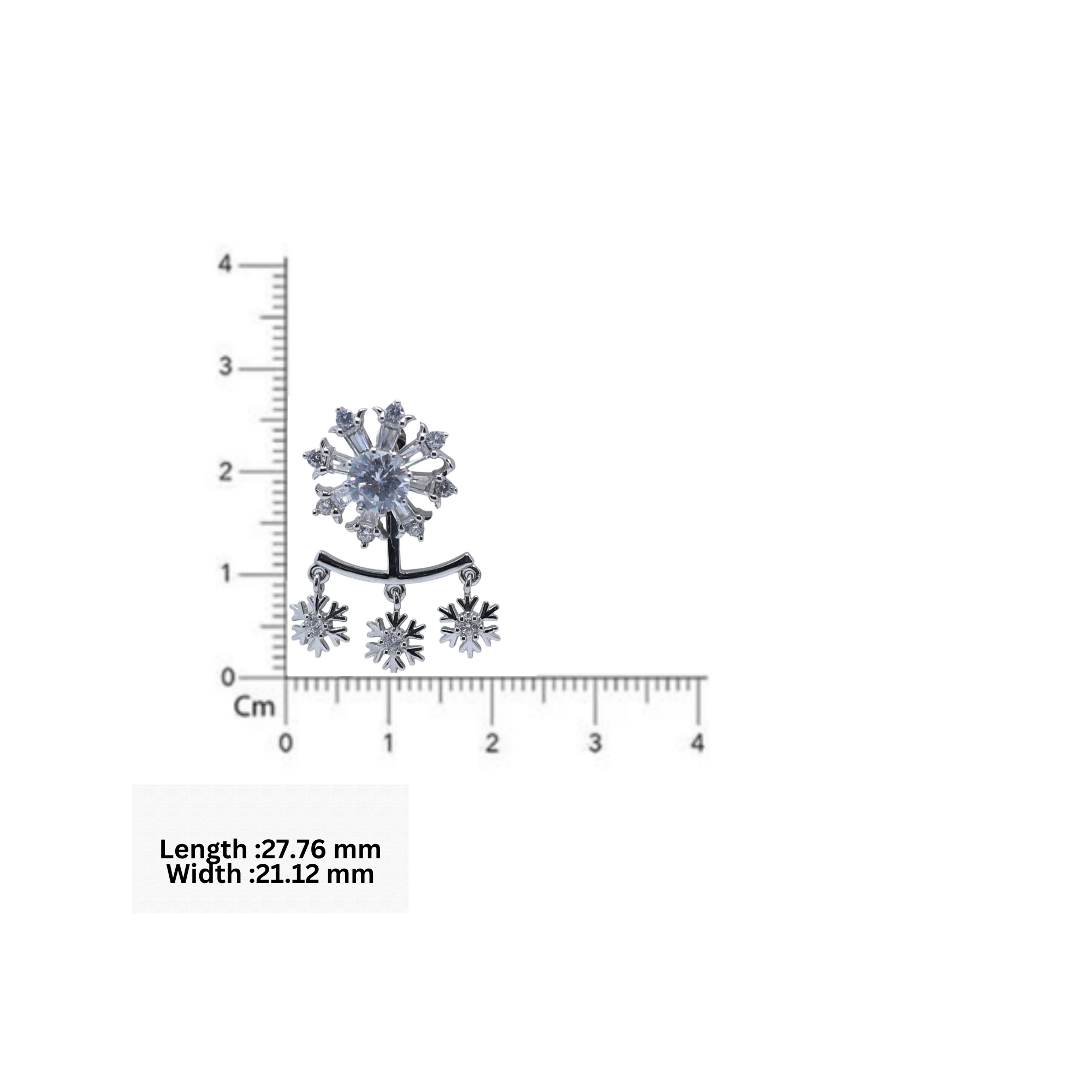 Elegant Snowflake Drop Earrings