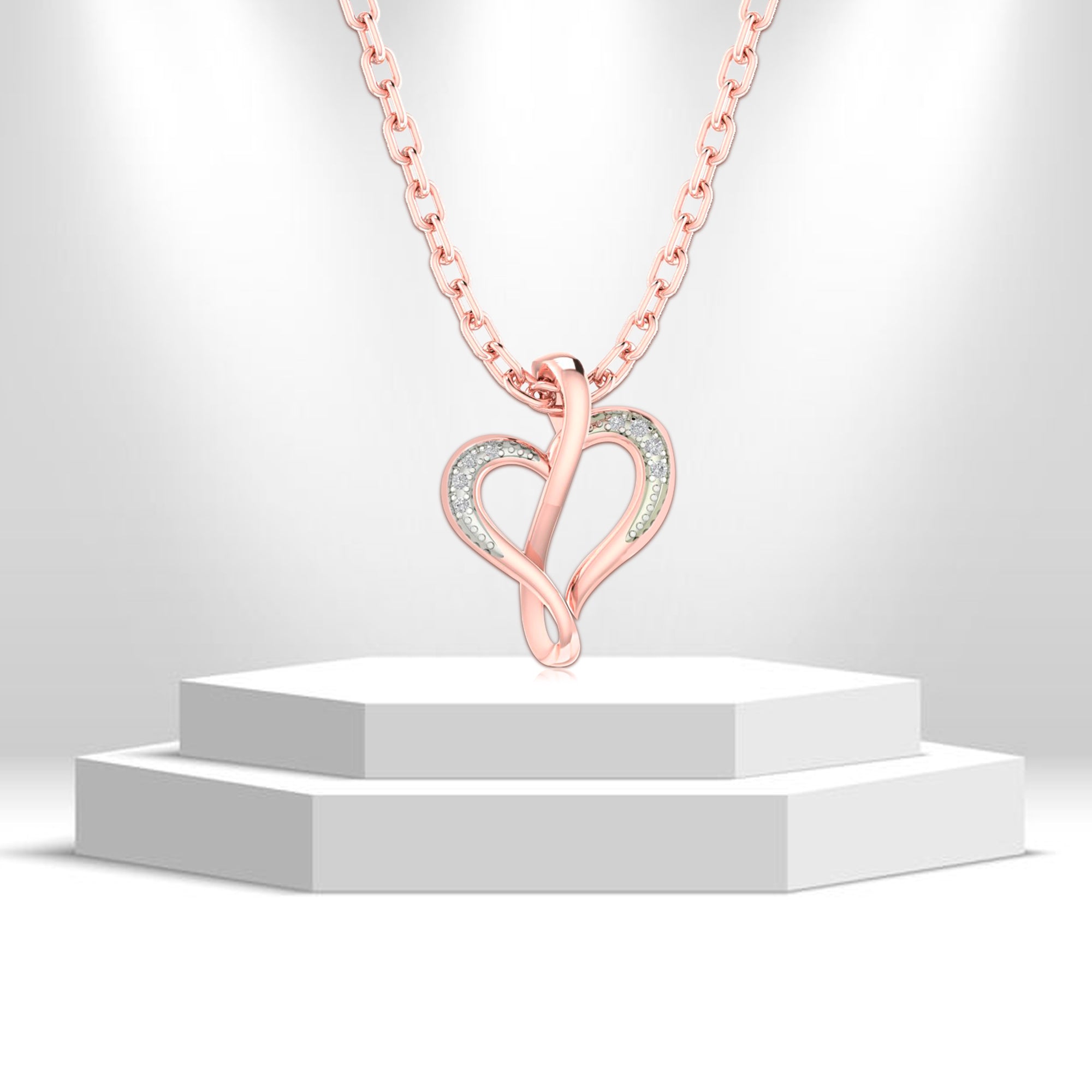 Rose Gold Plated Heart Pendant