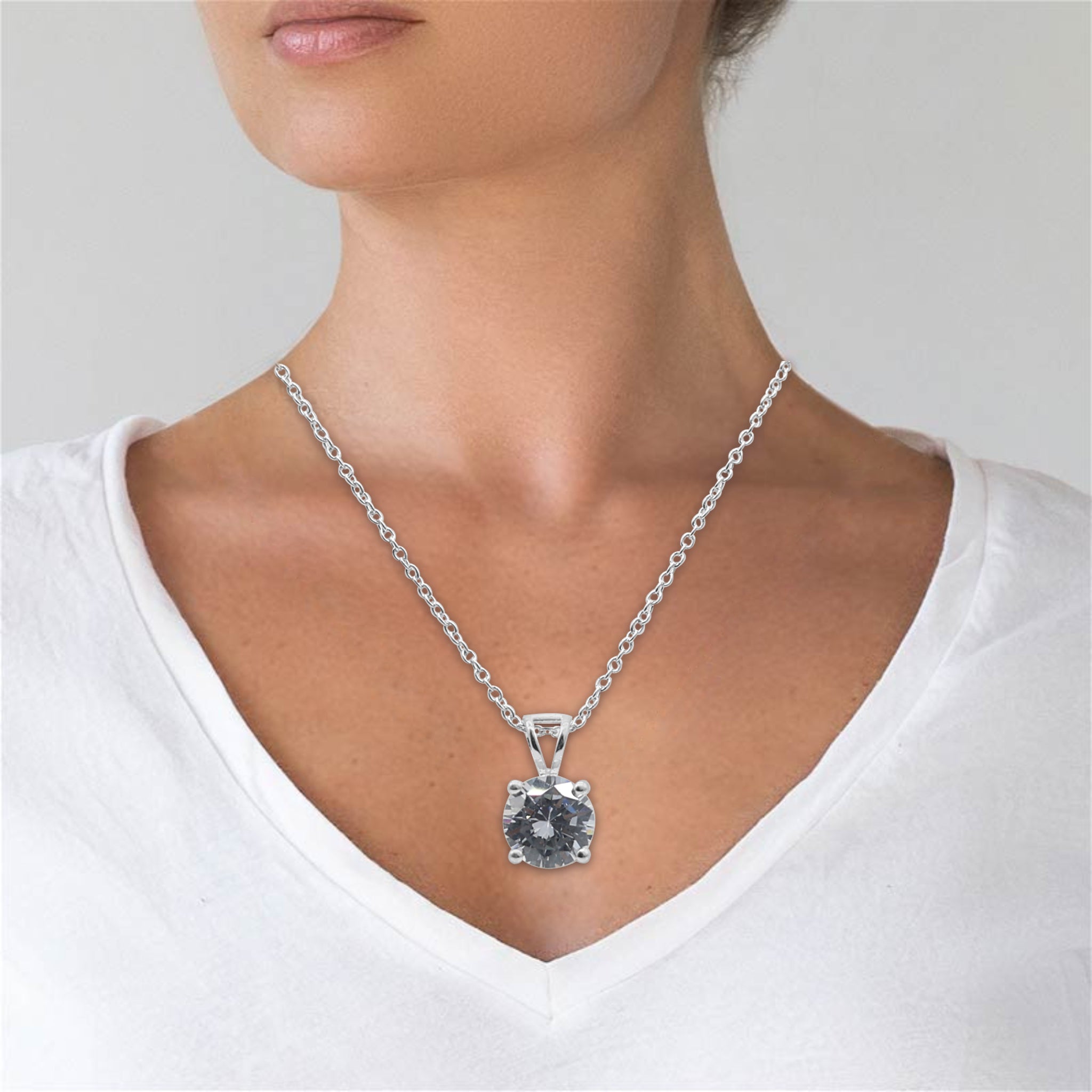 Crystal White Gold Plated Pendant