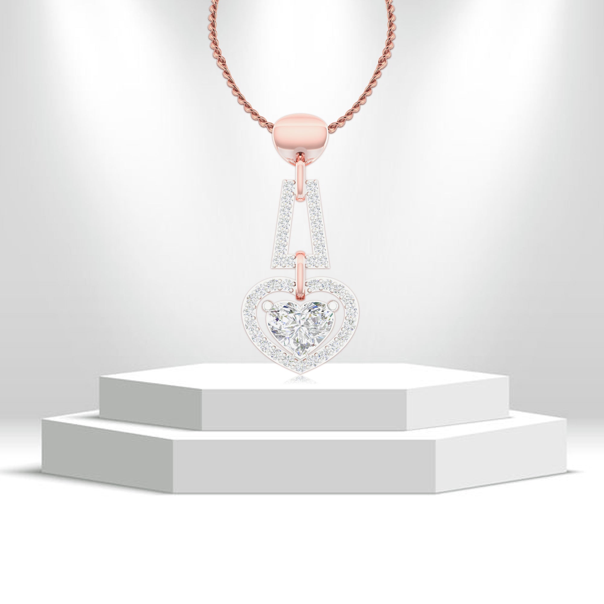 Radiant Dual Heart Pendant