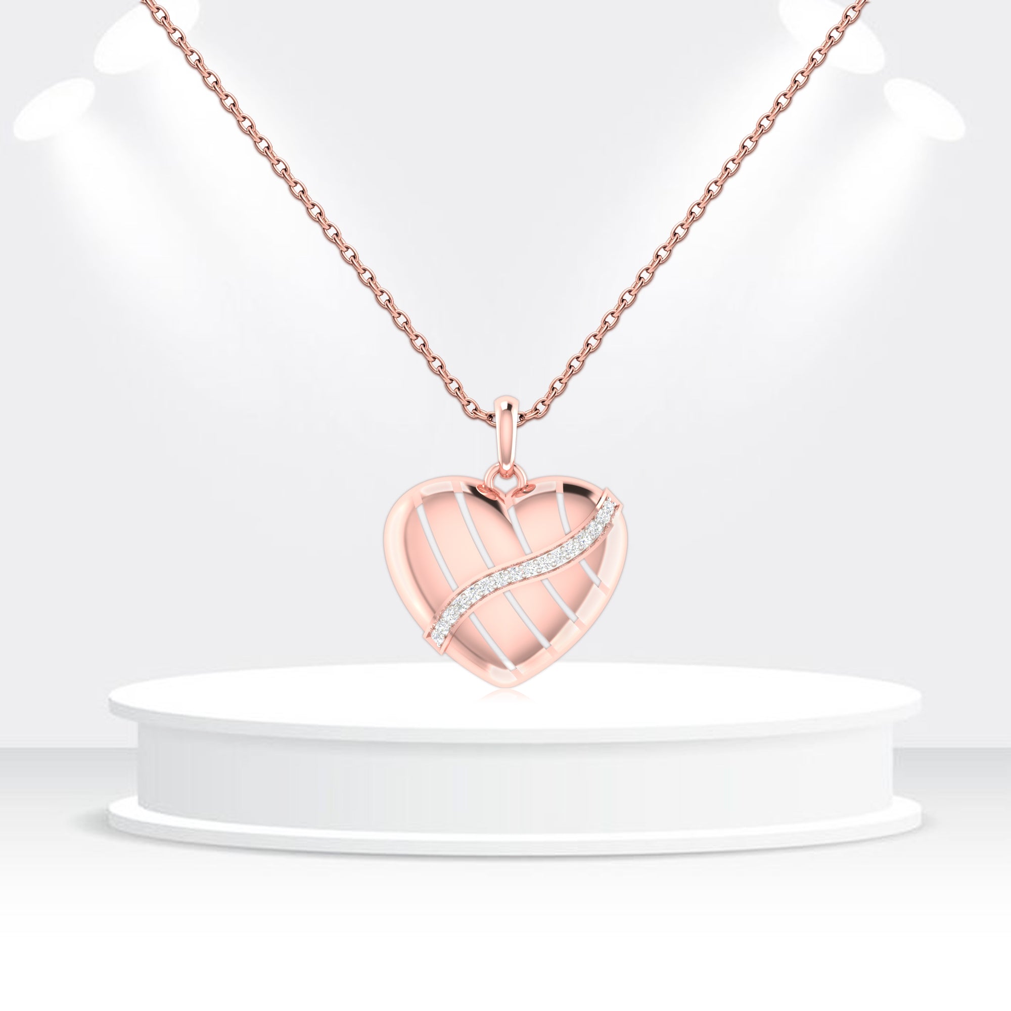 Rose Gold Plated Heart Pendant
