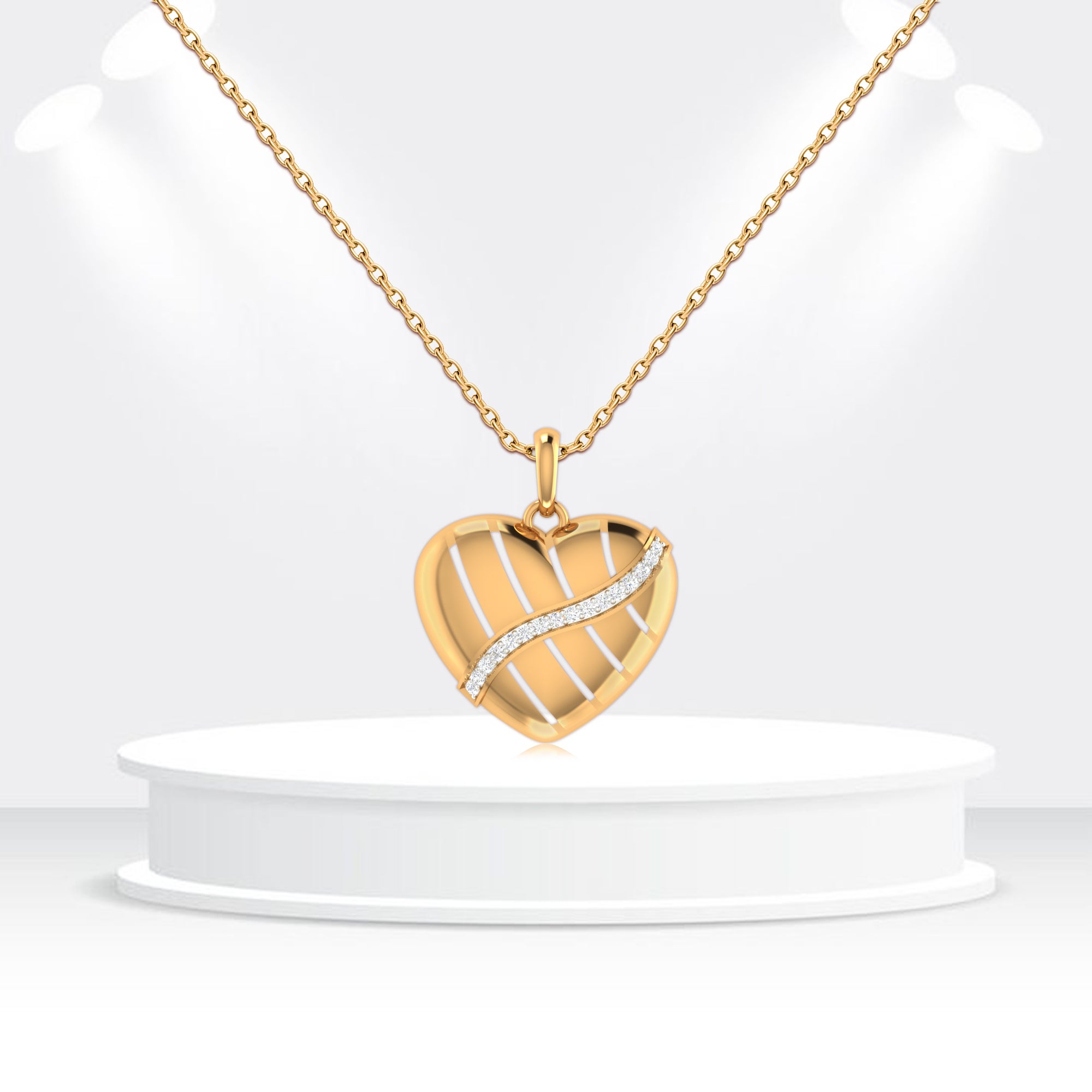 Women's Gold Plated Heart Pendant