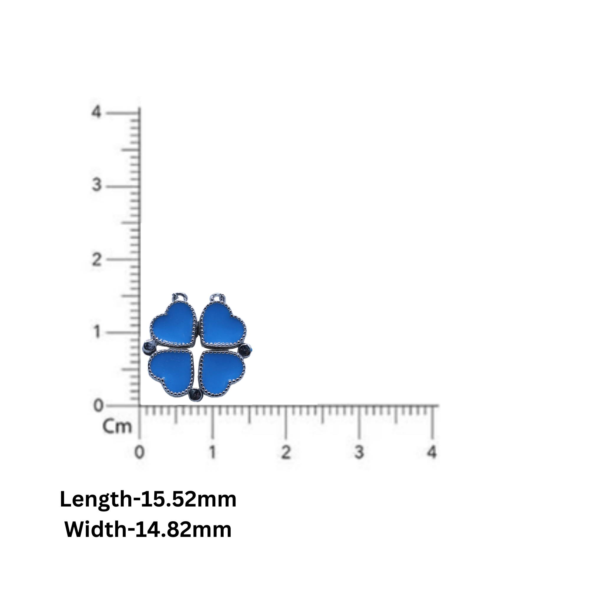 Magnetic Blue Enamel Heart Pendant