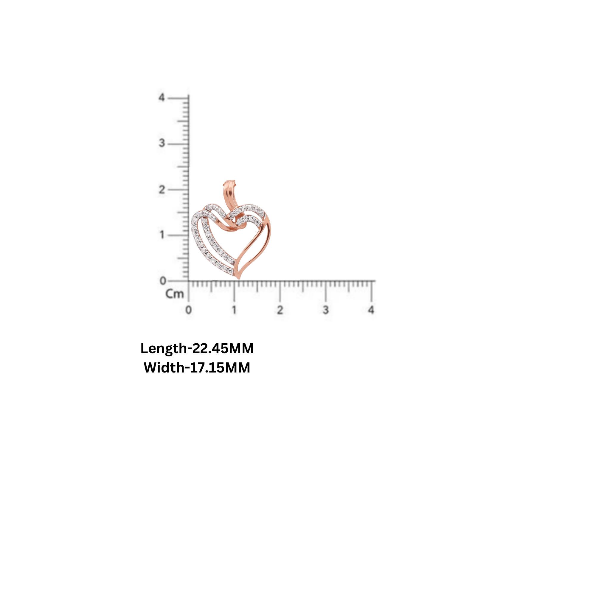 Silver Brilliant Adjustable Twinned Heart Rose Gold Pendant For Women