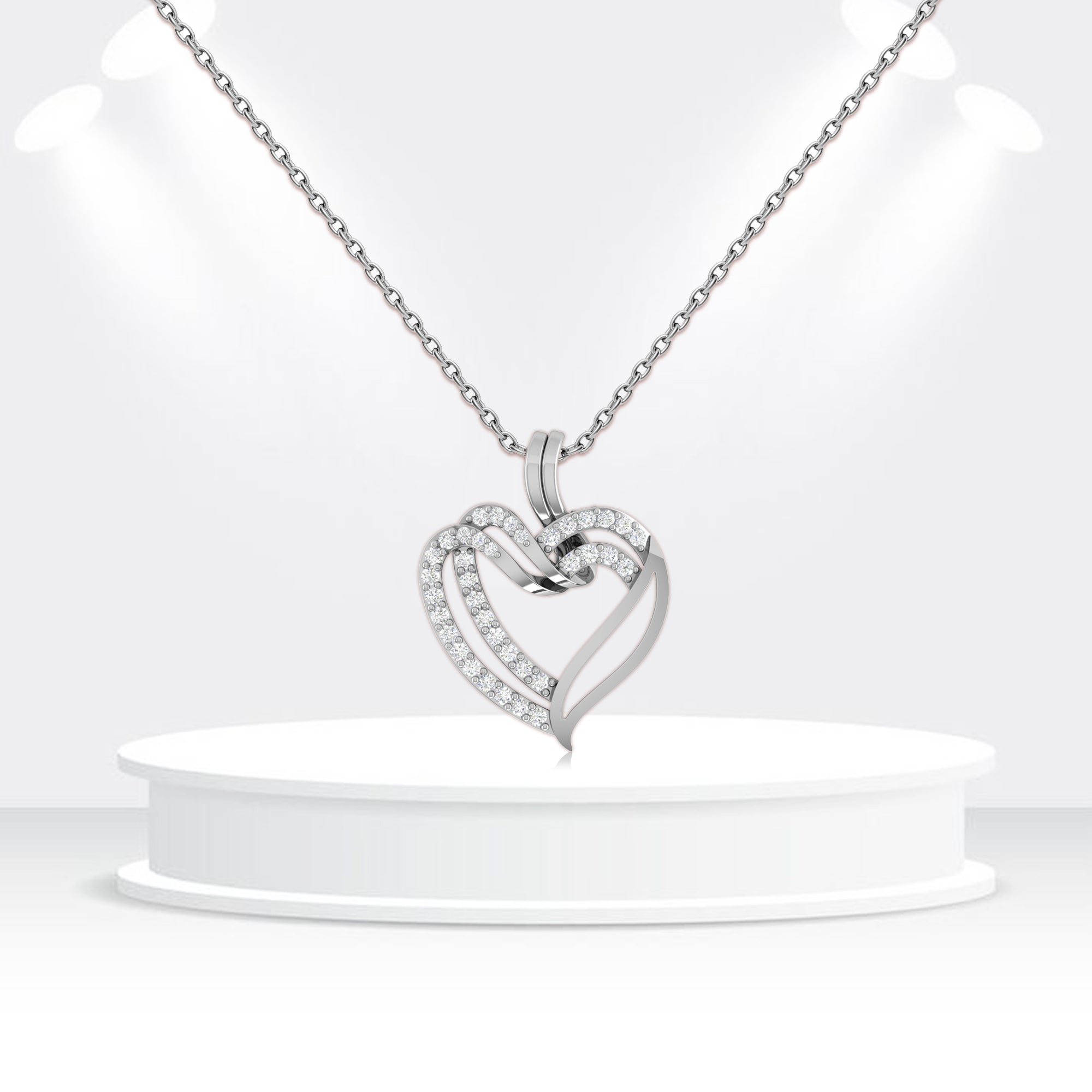 Sterling Silver Twined Heart Pendant