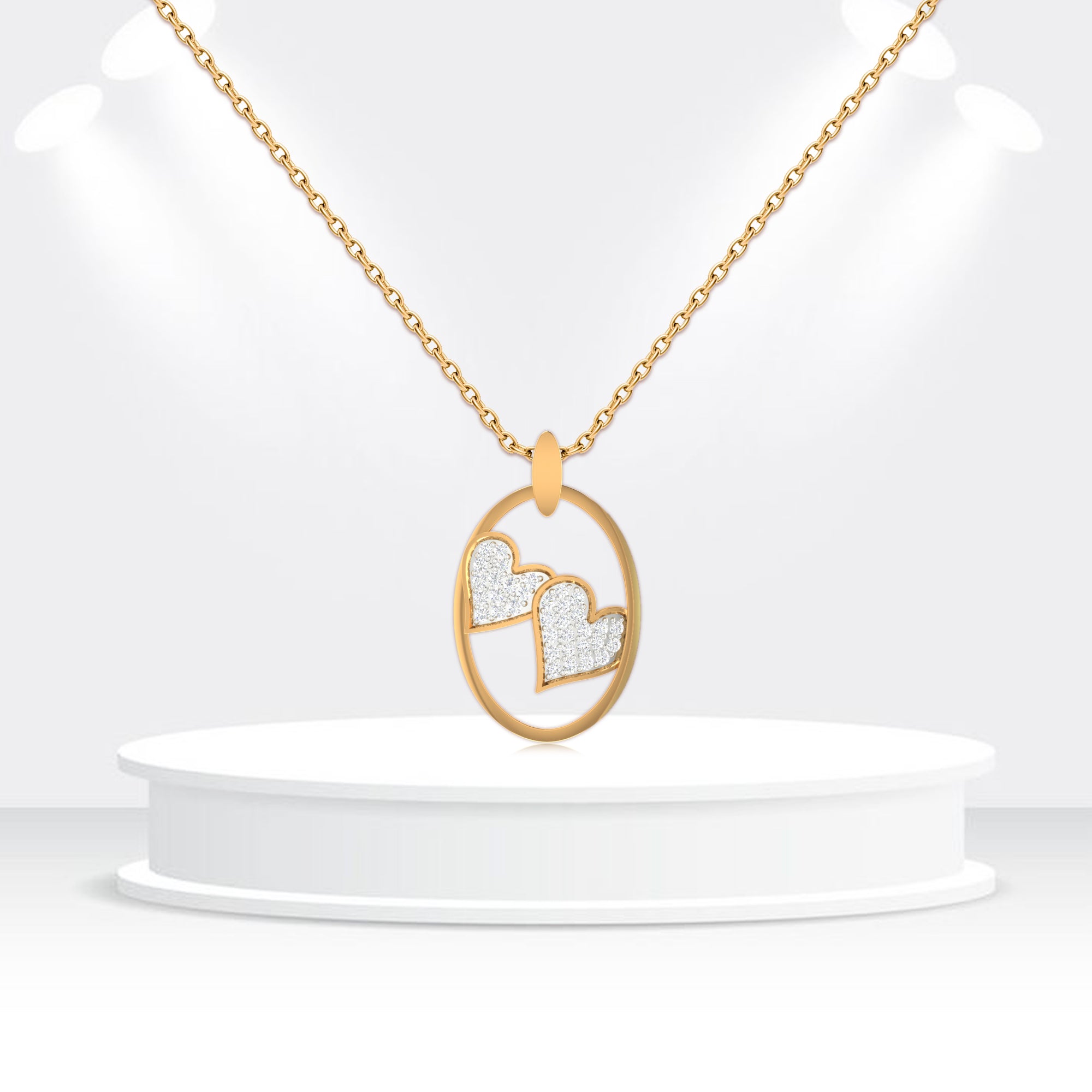 Eternal Love Twin Heart Pendant