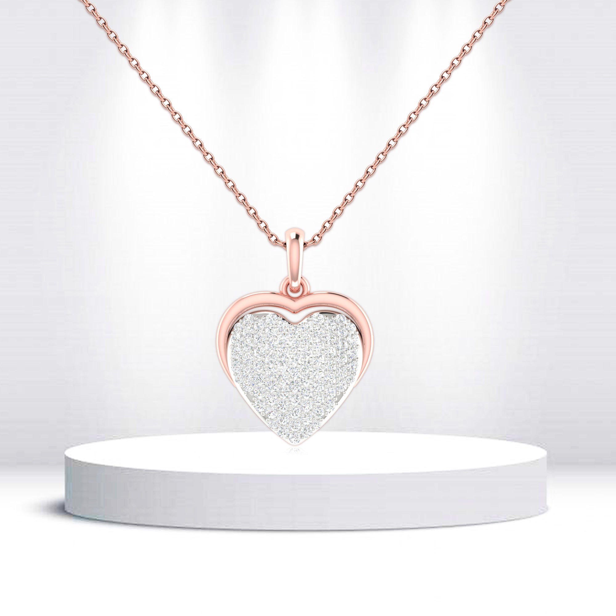 Heart Diamond Pendant for Women