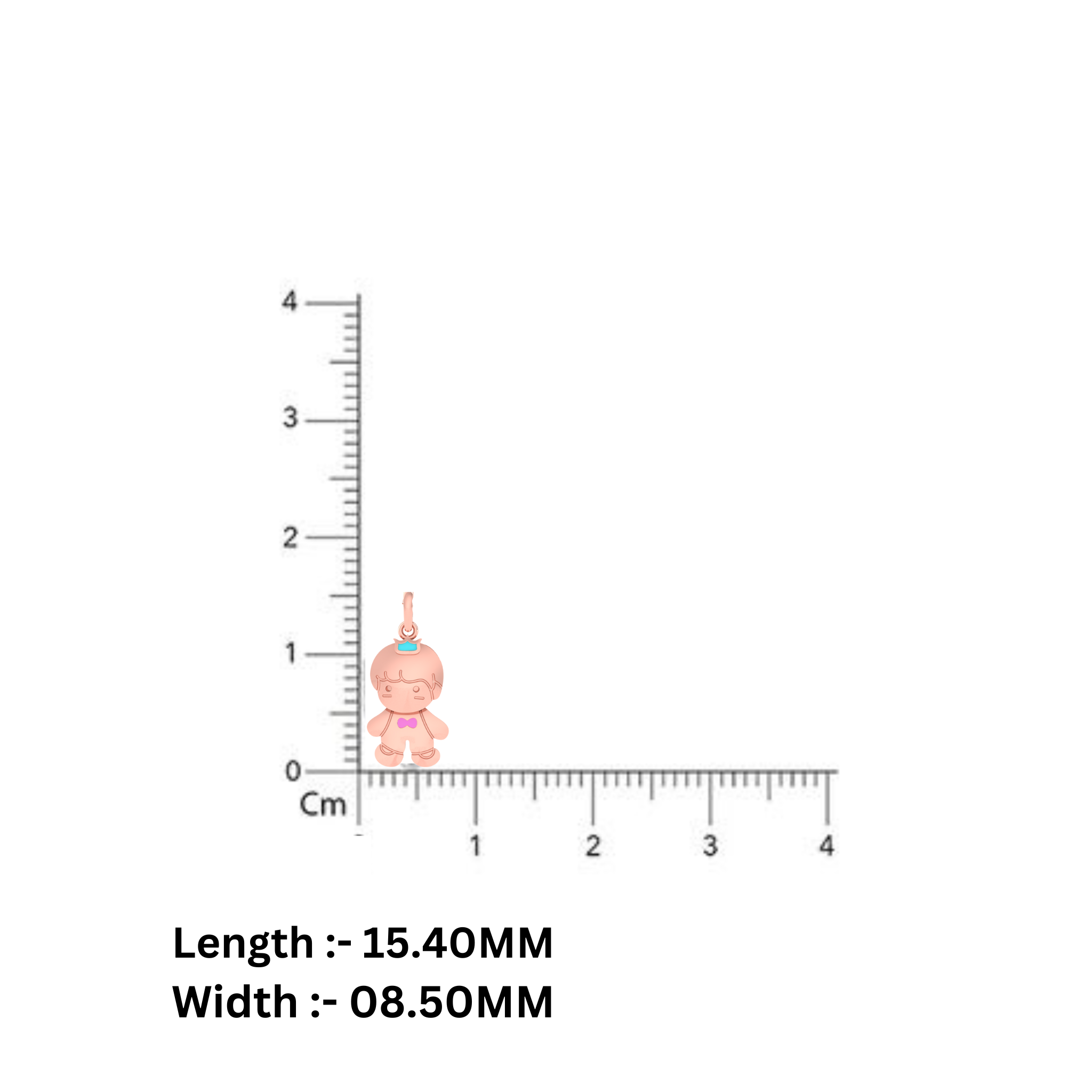 Silver Adorable Childlike Character Rose Gold Pendant For Kids