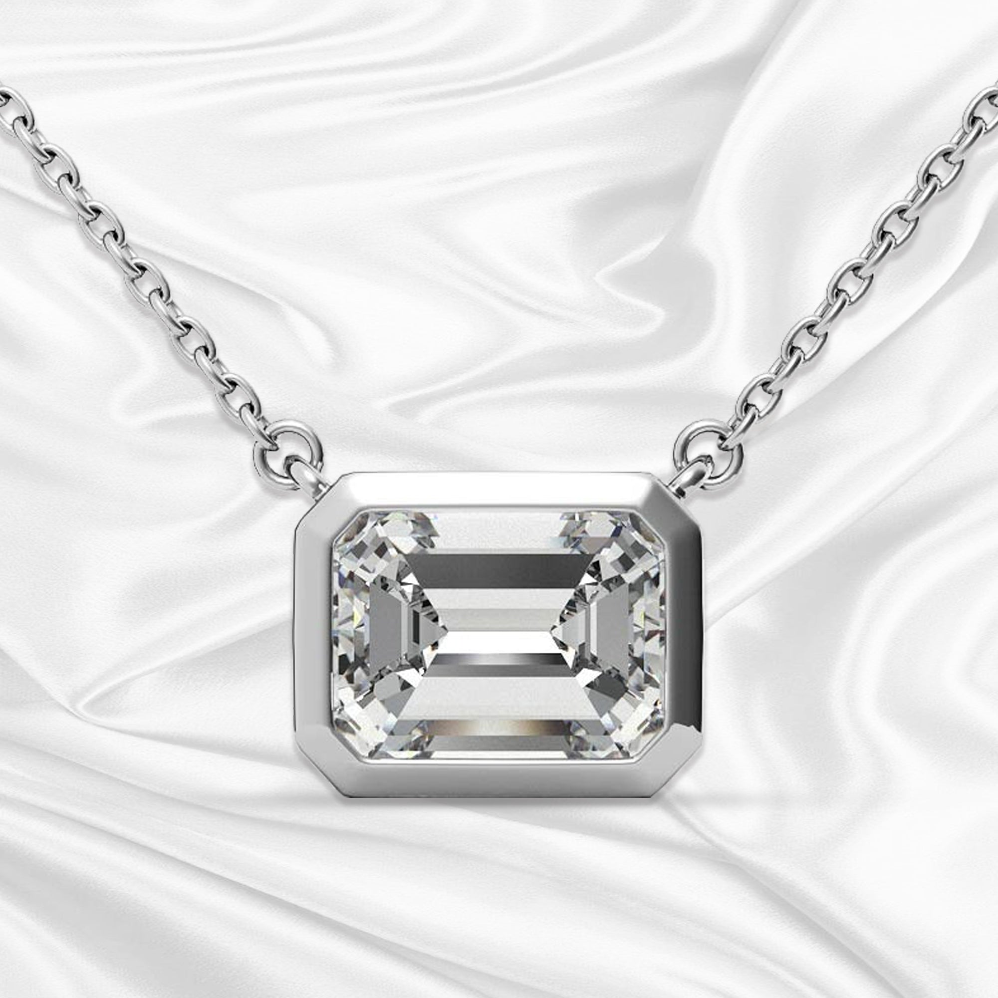 White Gold Plated Silver Pendant