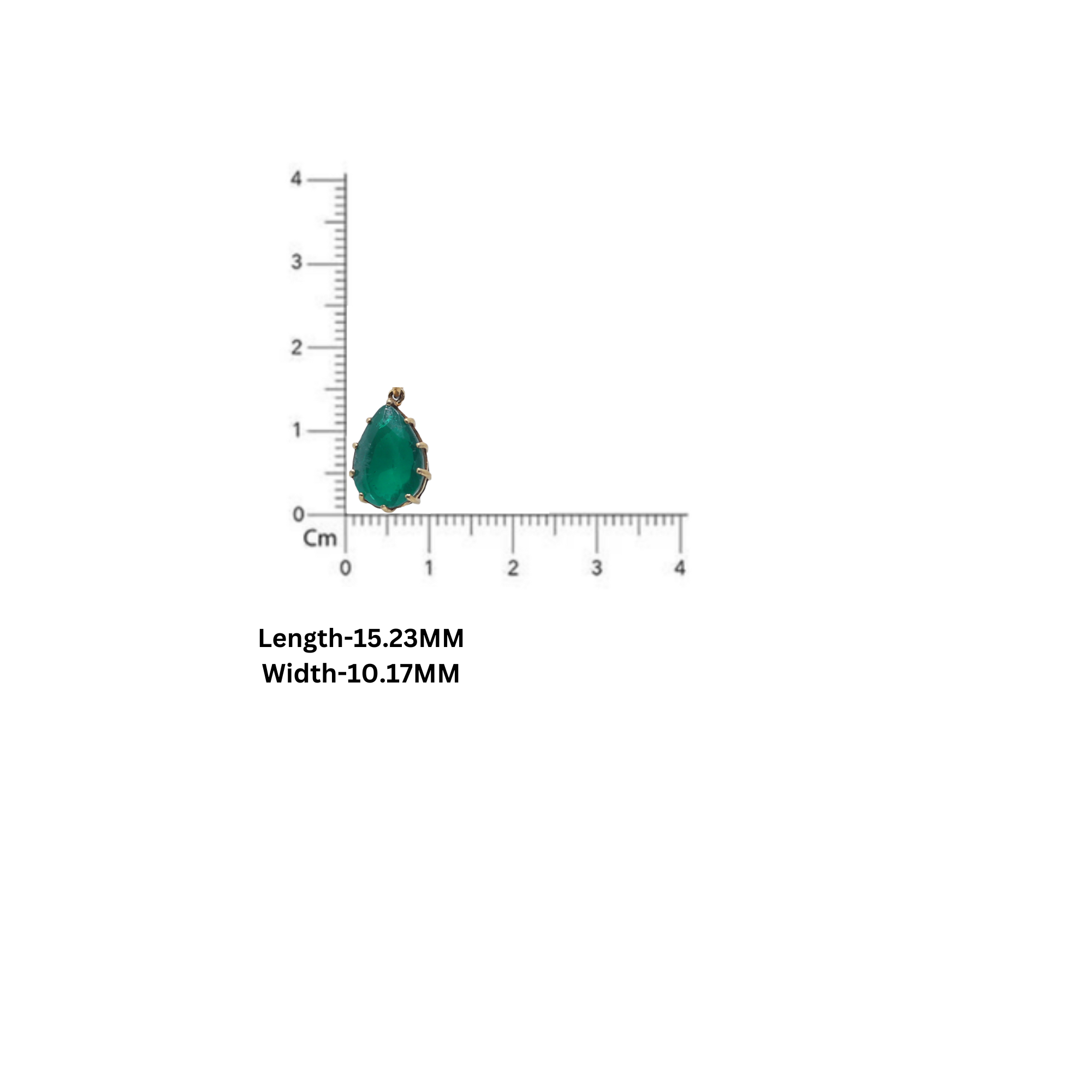 Minimal Pear Emerald Pendant