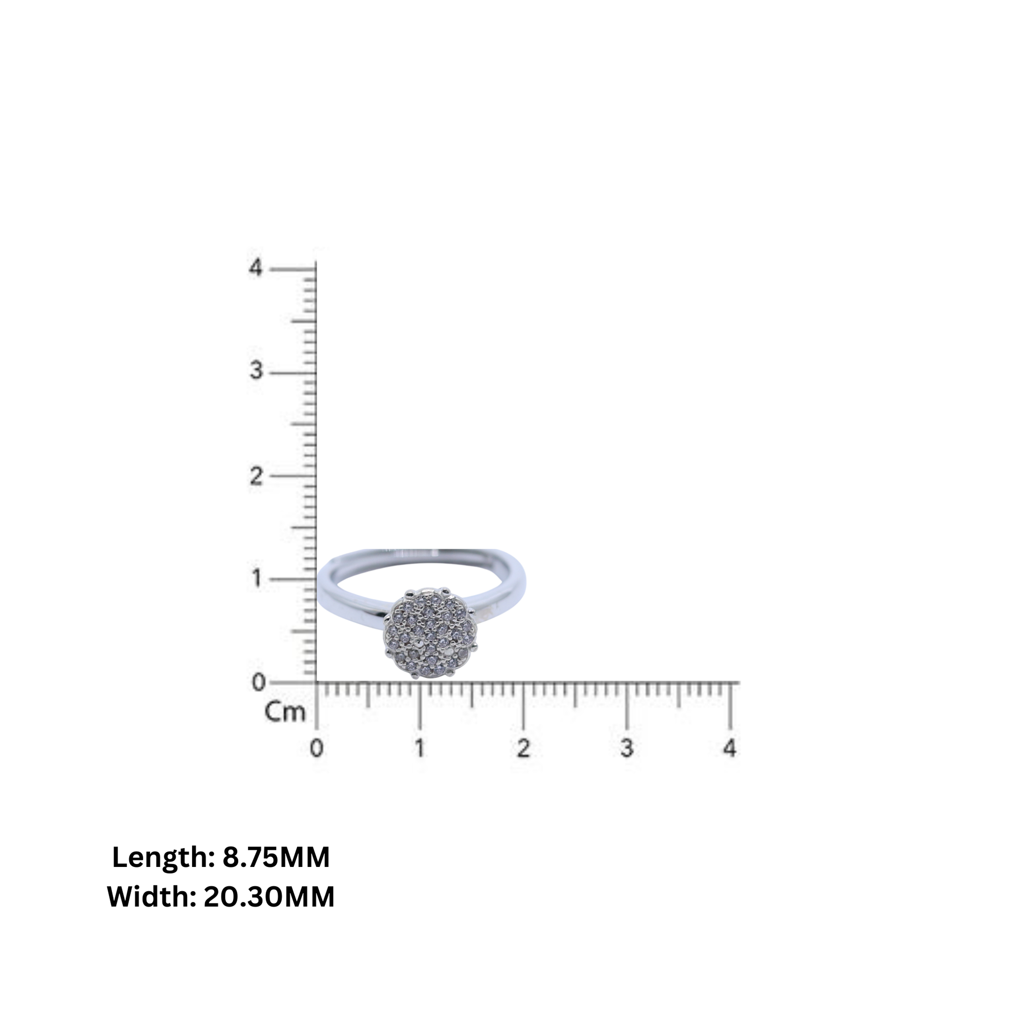 Elegant Sterling Silver Cluster Ring